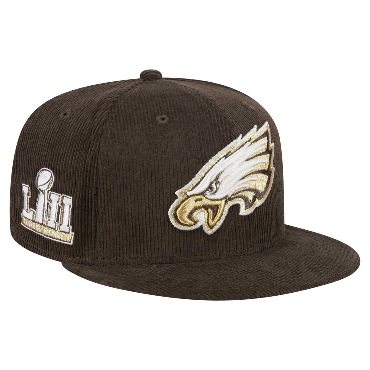mens new era brown philadelphia eagles choco cord 59fifty fitted hat | NFL Jerseys & Hats Collection at Eagles Jerseys