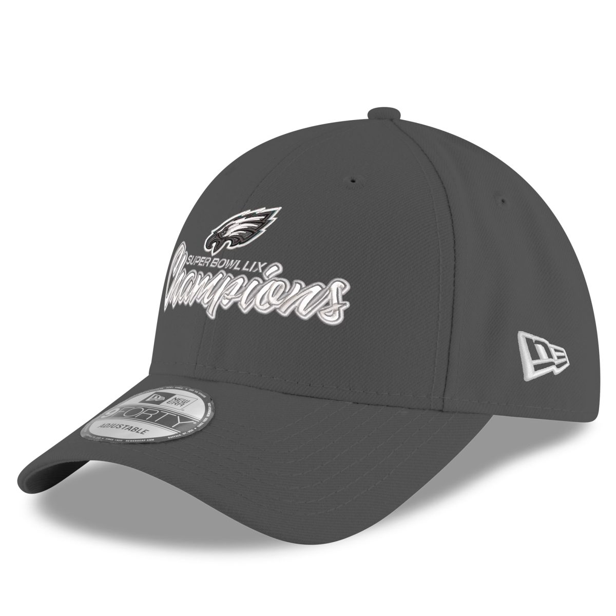 mens new era graphite philadelphia eagles super bowl lix champions replica 9forty adjustable hat | NFL Jerseys & Hats Collection at Eagles Jerseys