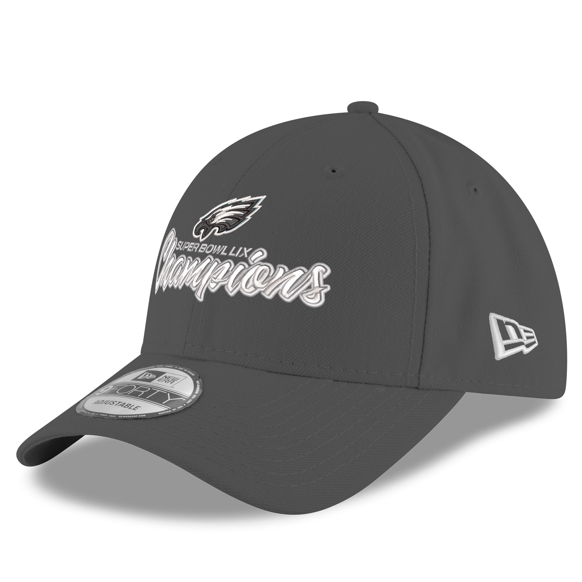 mens new era graphite philadelphia eagles super bowl lix champions replica 9forty adjustable hat | NFL Jerseys & Hats Collection at Eagles Jerseys