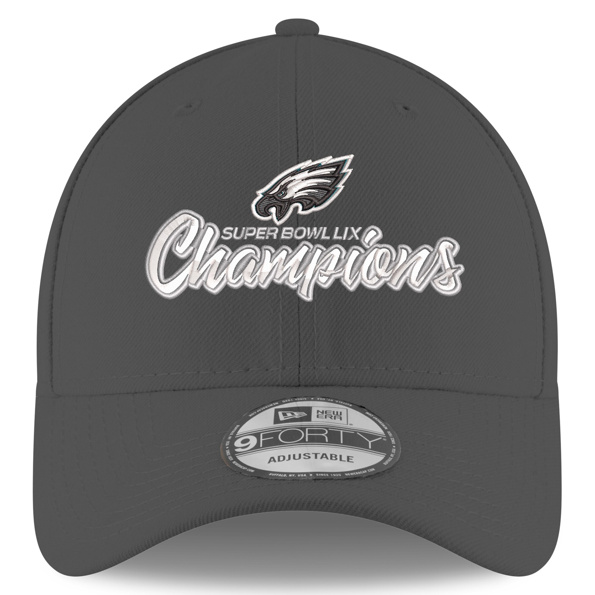 mens new era graphite philadelphia eagles super bowl lix champions replica 9forty adjustable hat | NFL Jerseys & Hats Collection at Eagles Jerseys