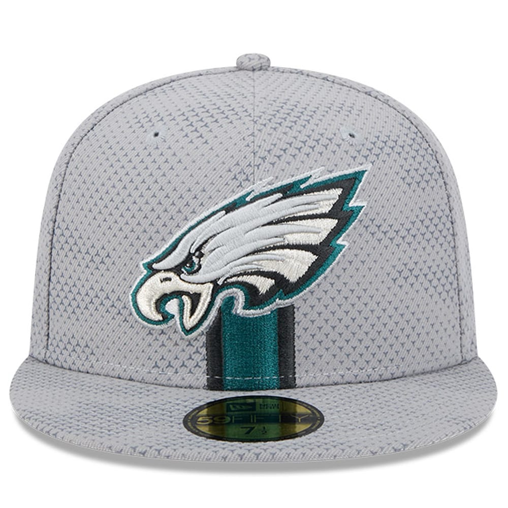 mens new era gray philadelphia eagles 2024 sideline 59fifty fitted hat | NFL Jerseys & Hats Collection at Eagles Jerseys