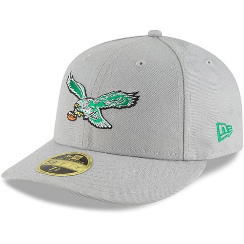 mens new era gray philadelphia eagles omaha throwback low profile 59fifty fitted hat | NFL Jerseys & Hats Collection at Eagles Jerseys