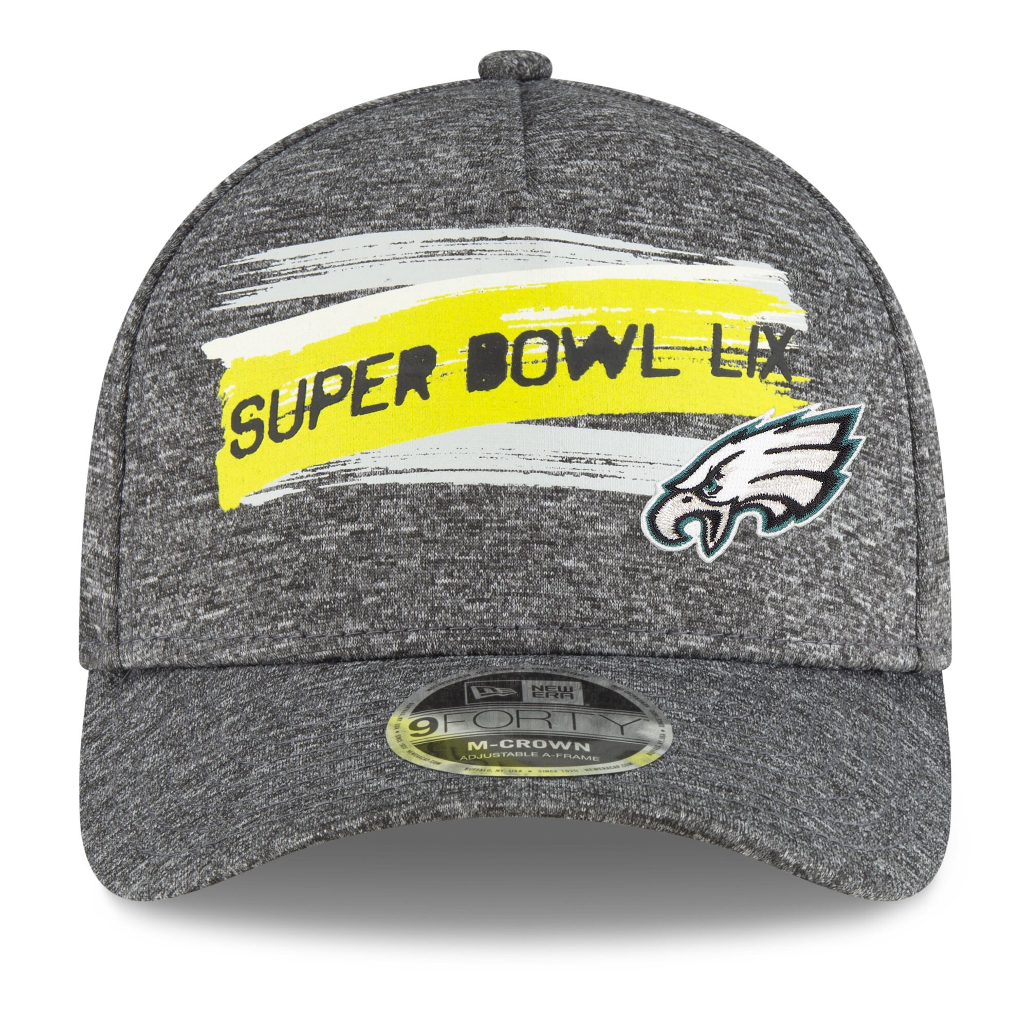 mens new era gray philadelphia eagles super bowl lix 9forty a-frame adjustable hat | NFL Jerseys & Hats Collection at Eagles Jerseys