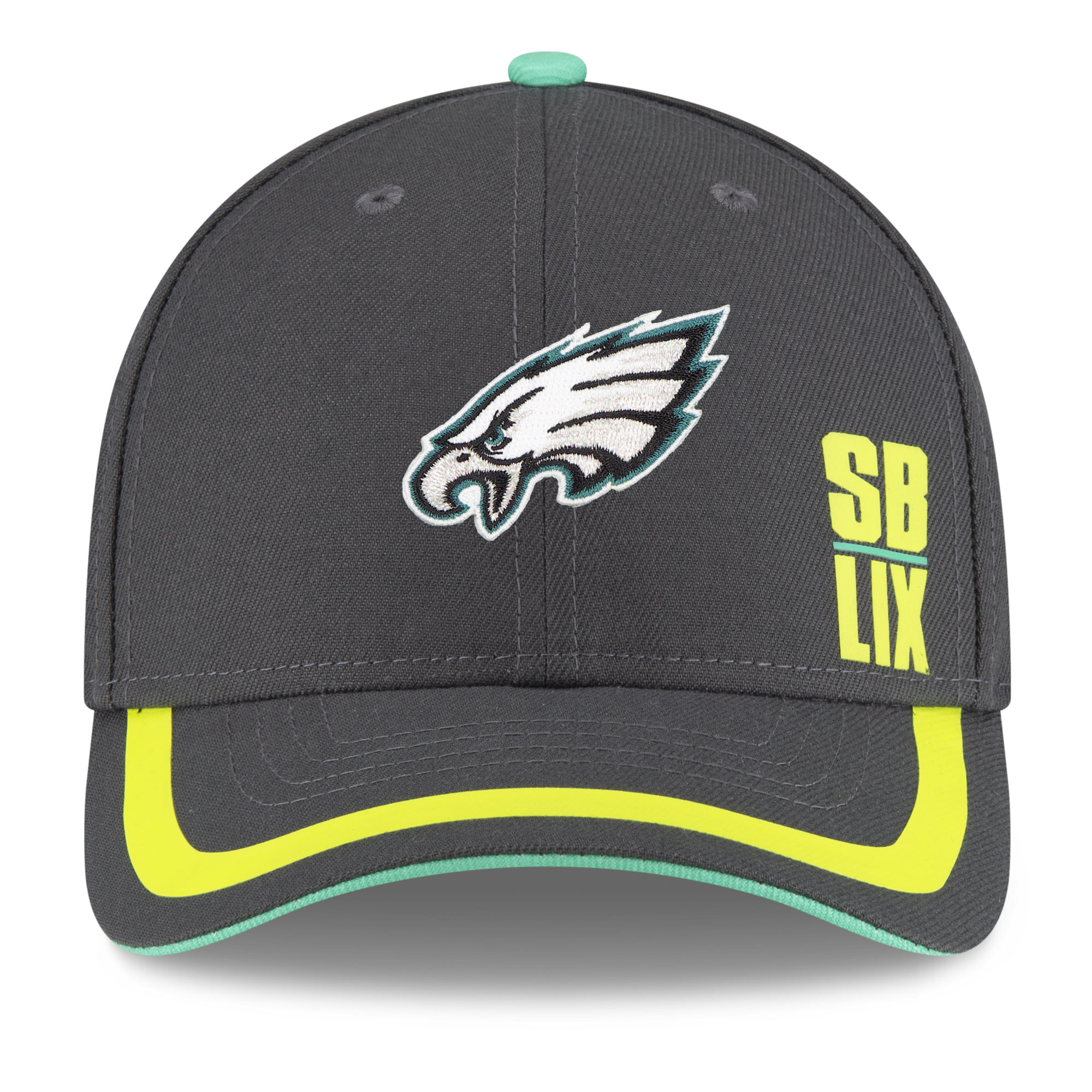 mens new era gray philadelphia eagles super bowl lix 9forty adjustable hat | NFL Jerseys & Hats Collection at Eagles Jerseys