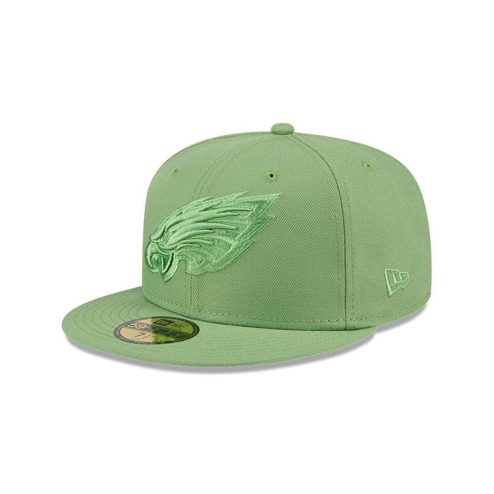 mens new era green philadelphia eagles color pack 59fifty fitted hat | NFL Jerseys & Hats Collection at Eagles Jerseys
