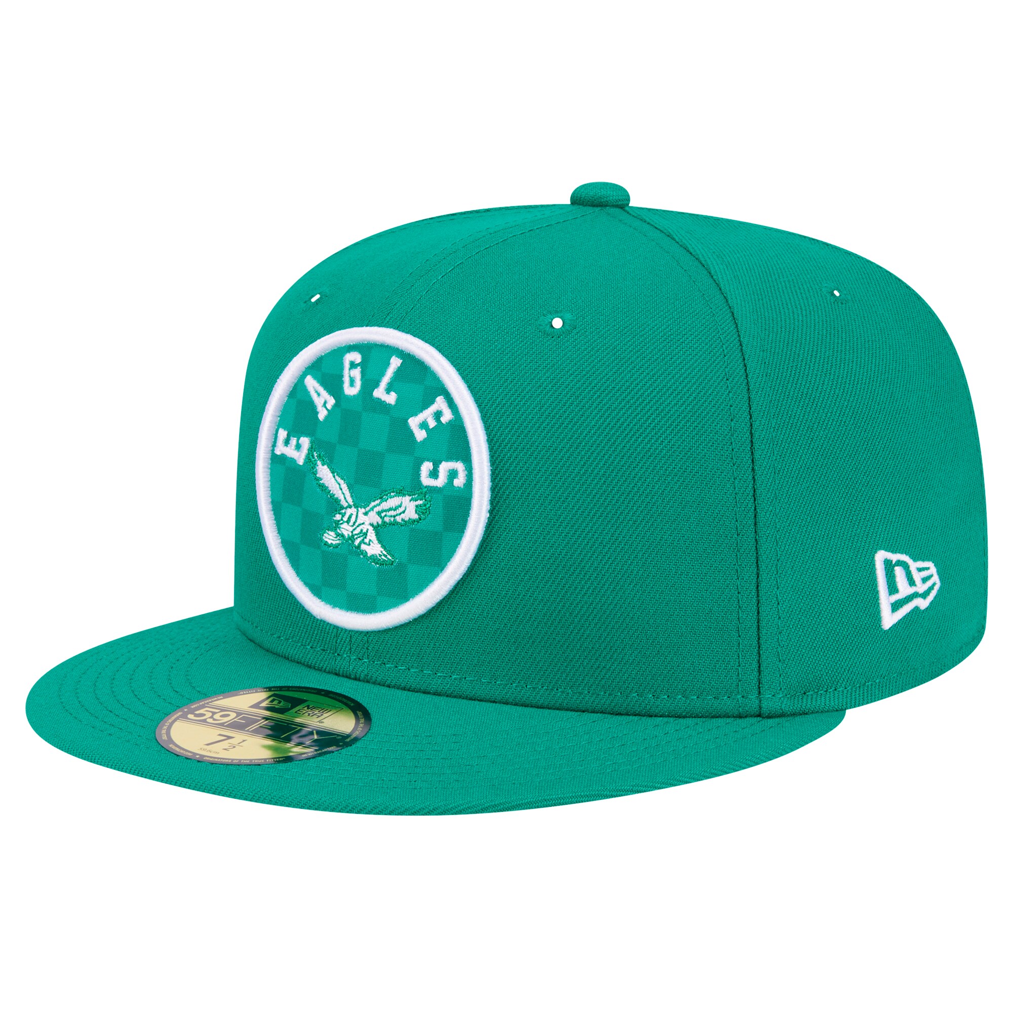mens new era kelly green philadelphia eagles checkered 59fifty fitted hat | NFL Jerseys & Hats Collection at Eagles Jerseys