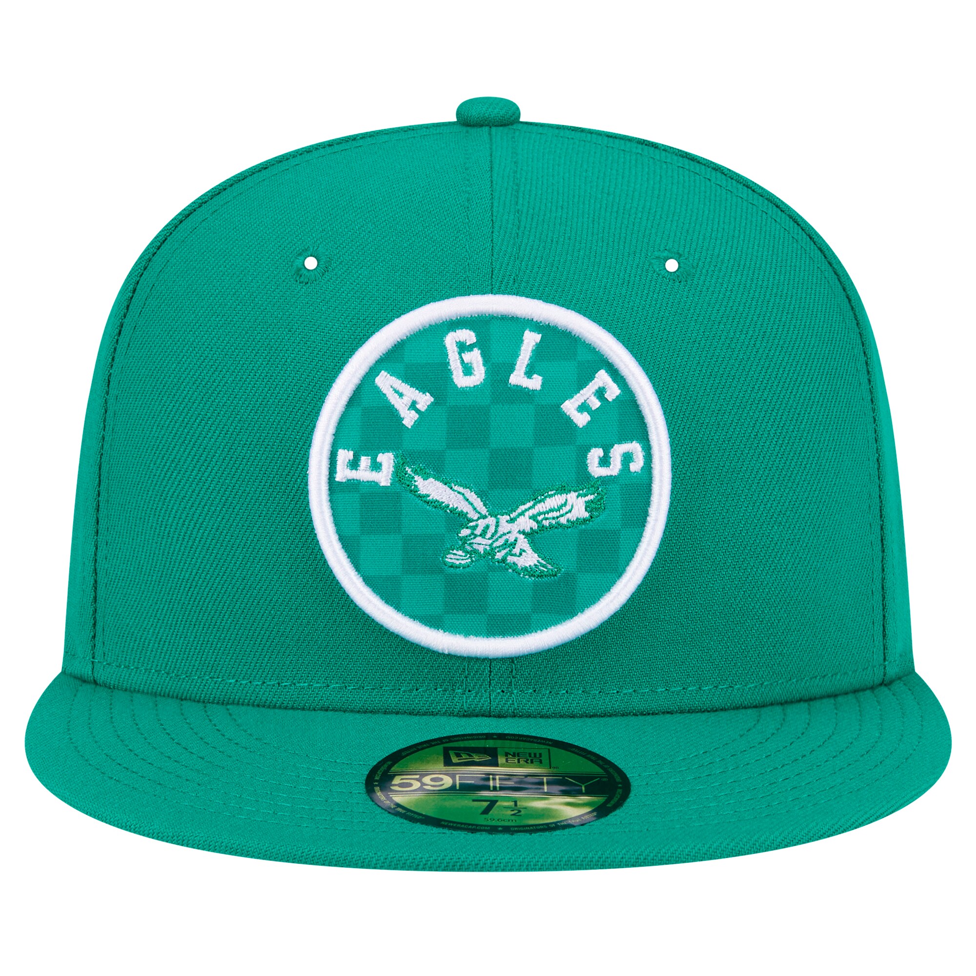 mens new era kelly green philadelphia eagles checkered 59fifty fitted hat | NFL Jerseys & Hats Collection at Eagles Jerseys
