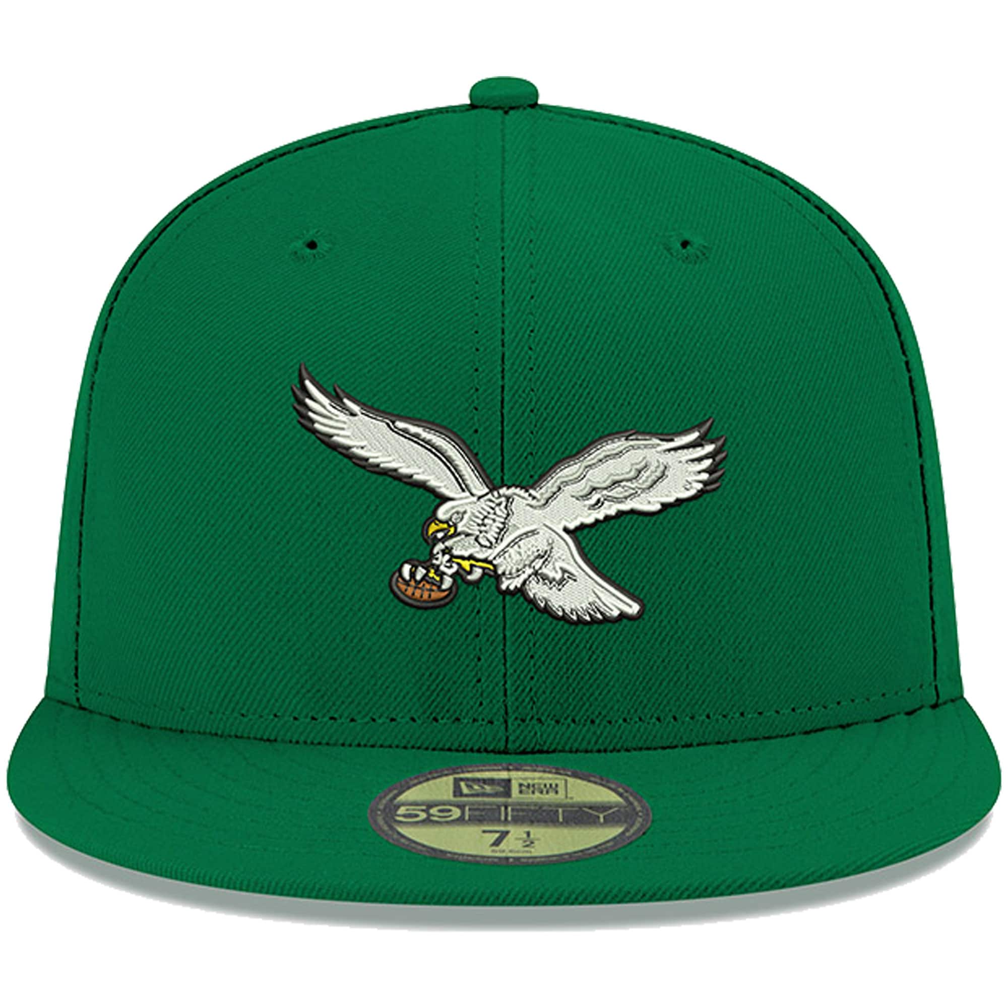 mens new era kelly green philadelphia eagles omaha throwback 59fifty fitted hat | NFL Jerseys & Hats Collection at Eagles Jerseys