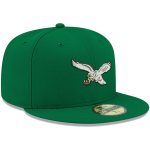 mens new era kelly green philadelphia eagles omaha throwback 59fifty fitted hat | NFL Jerseys & Hats Collection at Eagles Jerseys