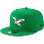 mens new era kelly green philadelphia eagles throwback 9fifty adjustable snapback hat | NFL Jerseys & Hats Collection at Eagles Jerseys