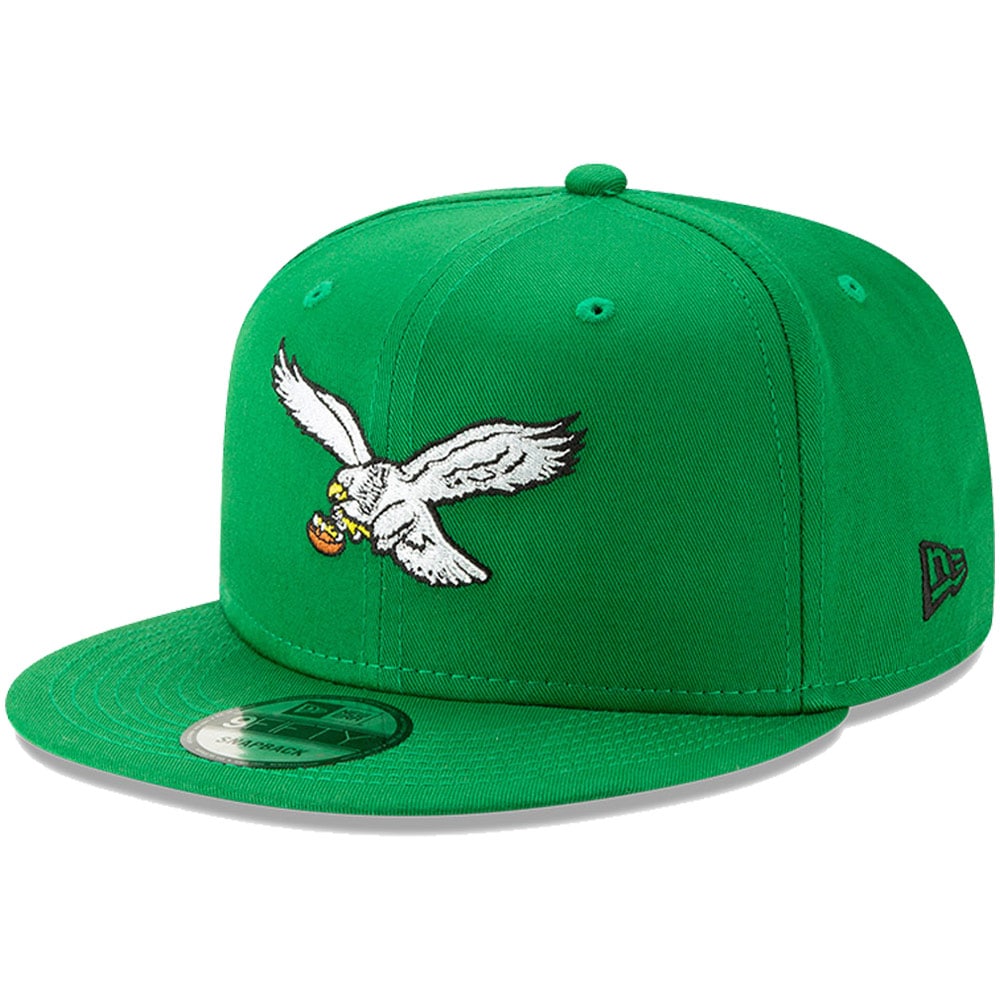 mens new era kelly green philadelphia eagles throwback 9fifty adjustable snapback hat | NFL Jerseys & Hats Collection at Eagles Jerseys