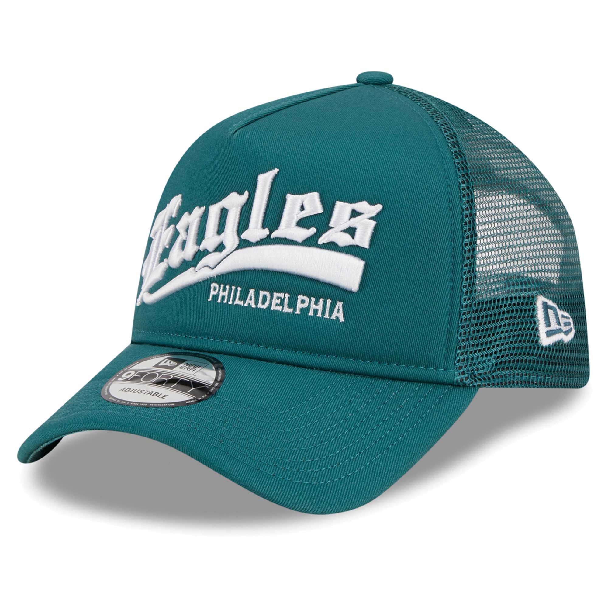 mens new era midnight green philadelphia eagles caliber trucker 9forty adjustable hat | NFL Jerseys & Hats Collection at Eagles Jerseys