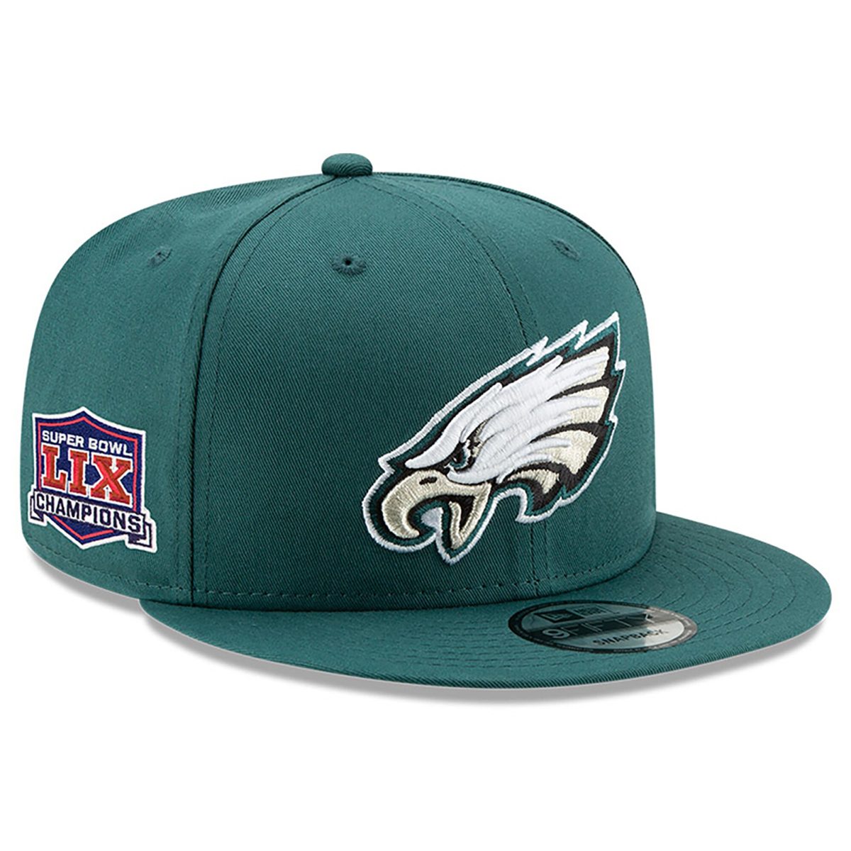 mens new era midnight green philadelphia eagles super bowl lix champions side patch 9fifty snapback hat – 202851521 | NFL Jerseys & Hats Collection at Eagles Jerseys