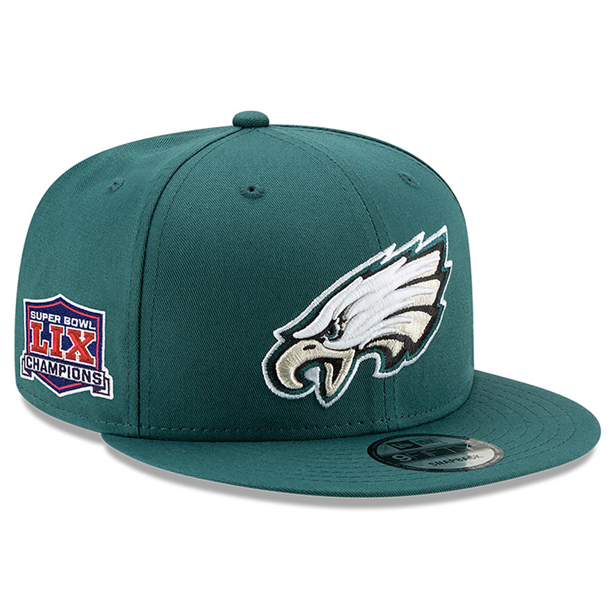 mens new era midnight green philadelphia eagles super bowl lix champions side patch 9fifty snapback hat – 202851521 | NFL Jerseys & Hats Collection at Eagles Jerseys