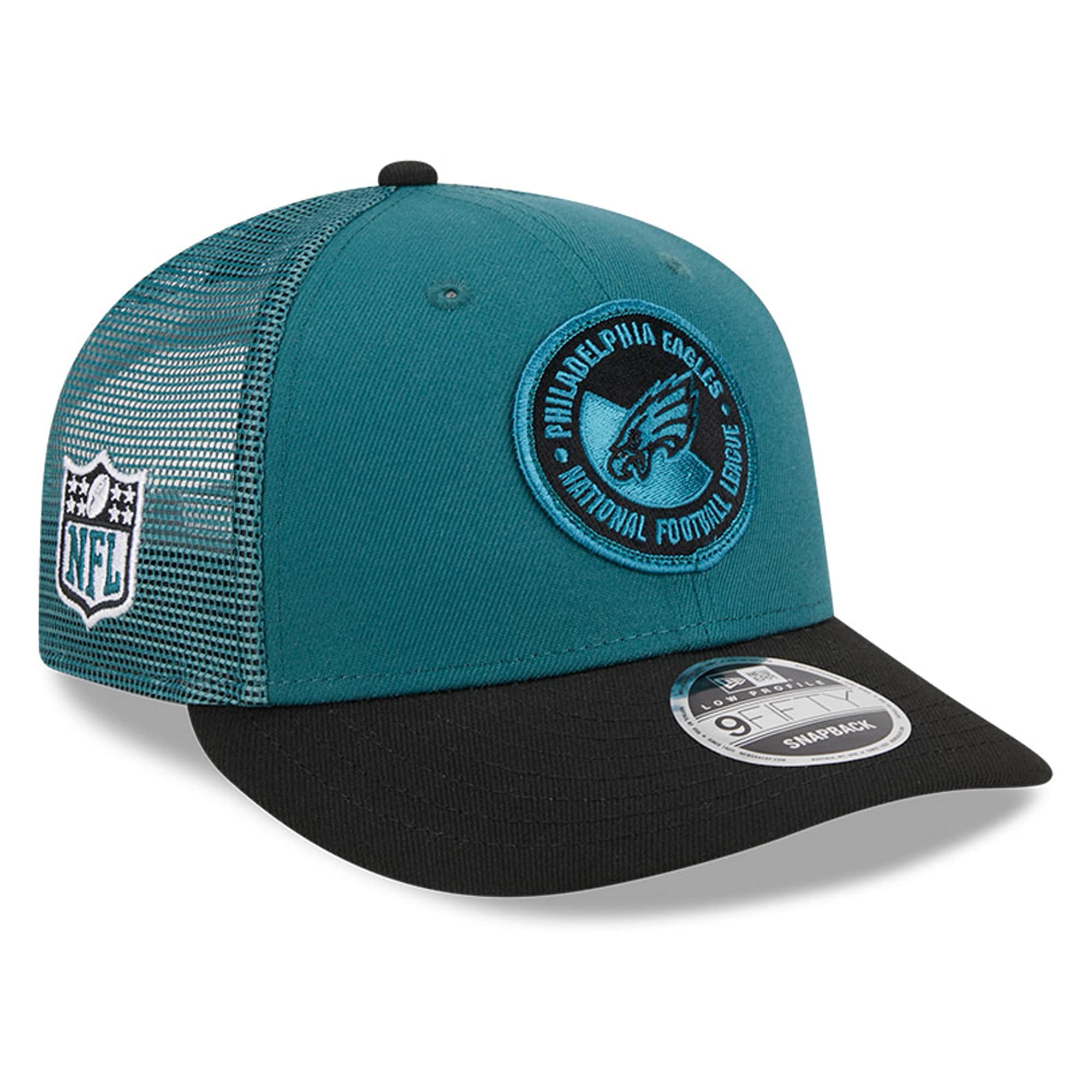 mens new era midnight greenblack philadelphia eagles 2023 sideline low profile 9fifty snapback hat | NFL Jerseys & Hats Collection at Eagles Jerseys