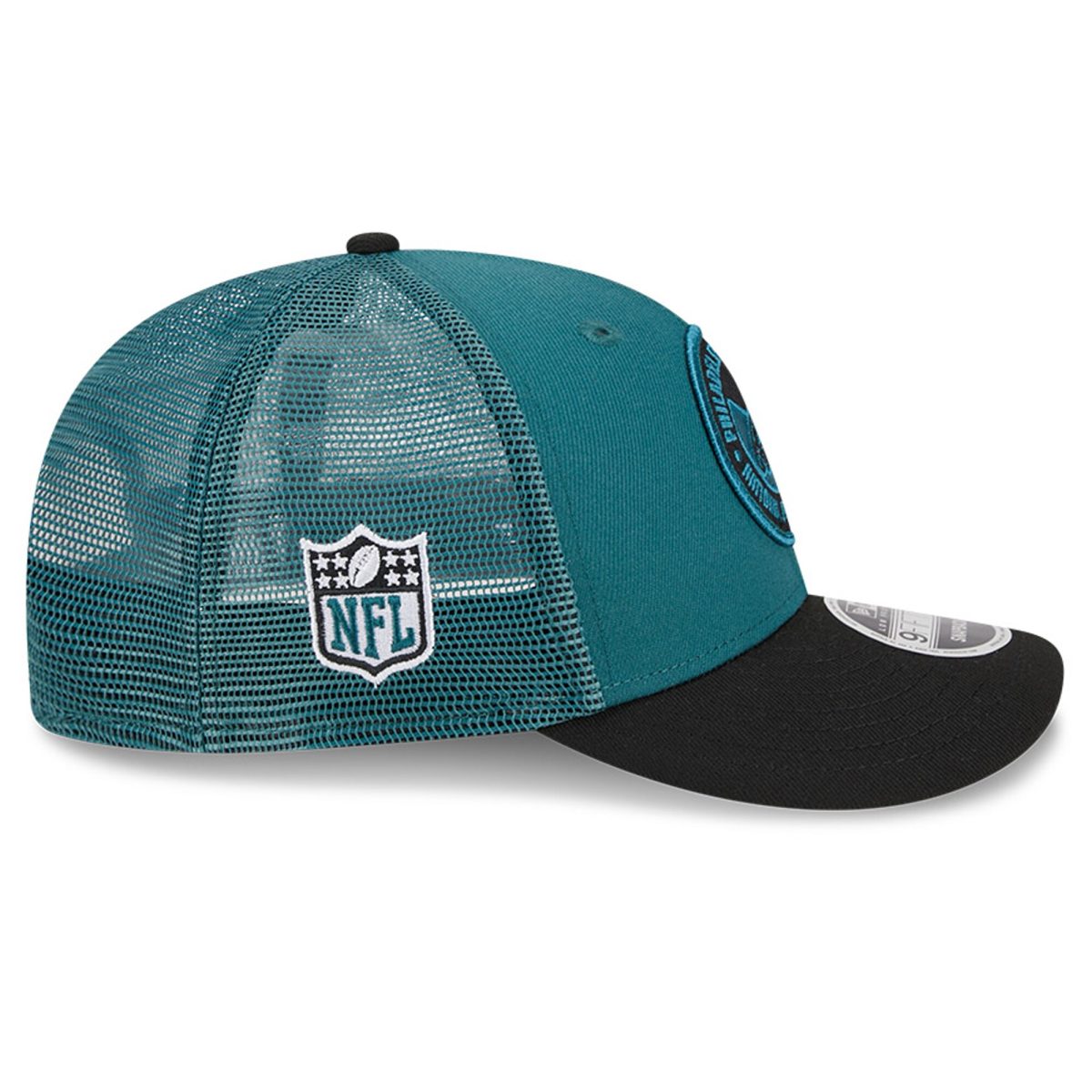 mens new era midnight greenblack philadelphia eagles 2023 sideline low profile 9fifty snapback hat | NFL Jerseys & Hats Collection at Eagles Jerseys