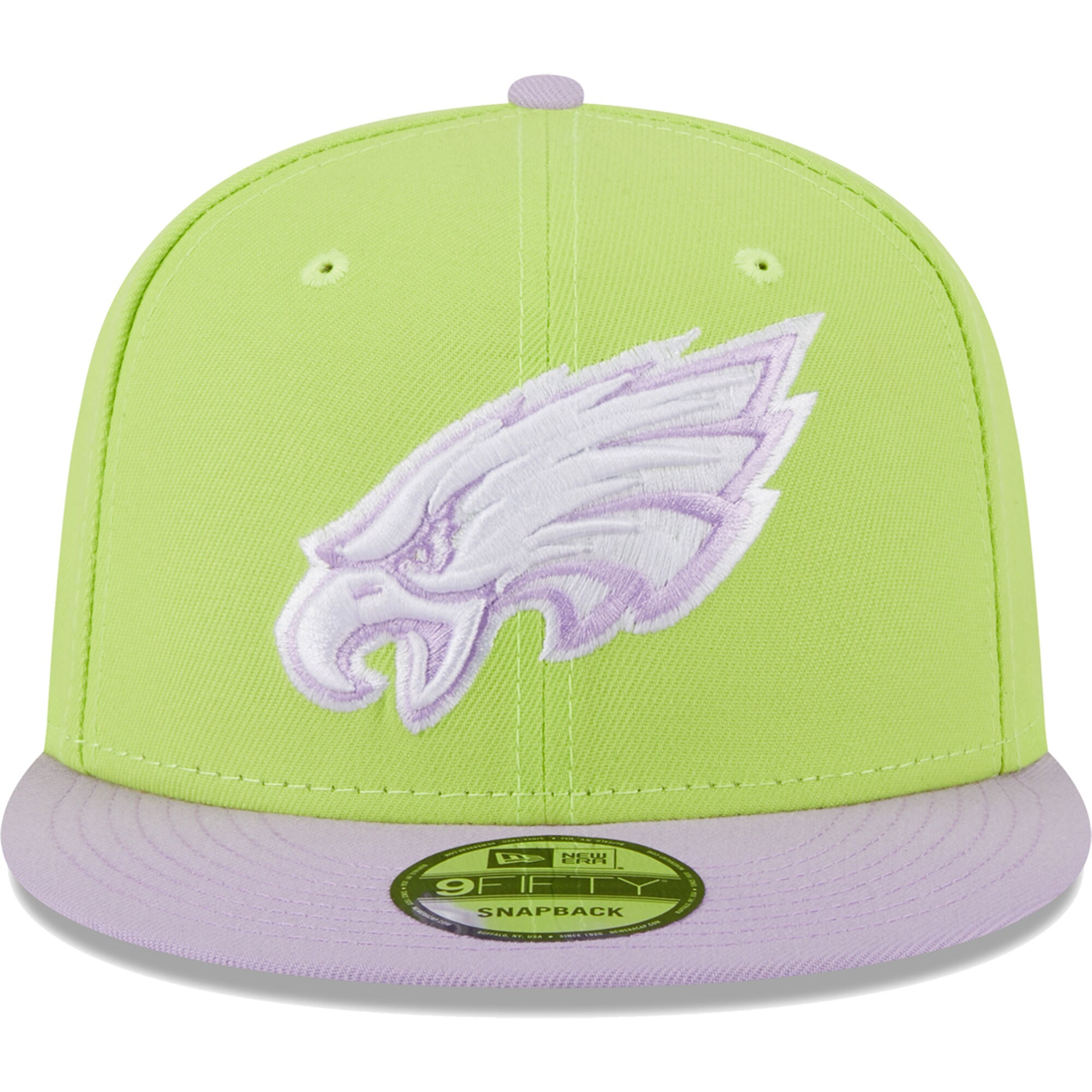 mens new era neon greenlavender philadelphia eagles two-tone color pack 9fifty snapback hat | NFL Jerseys & Hats Collection at Eagles Jerseys