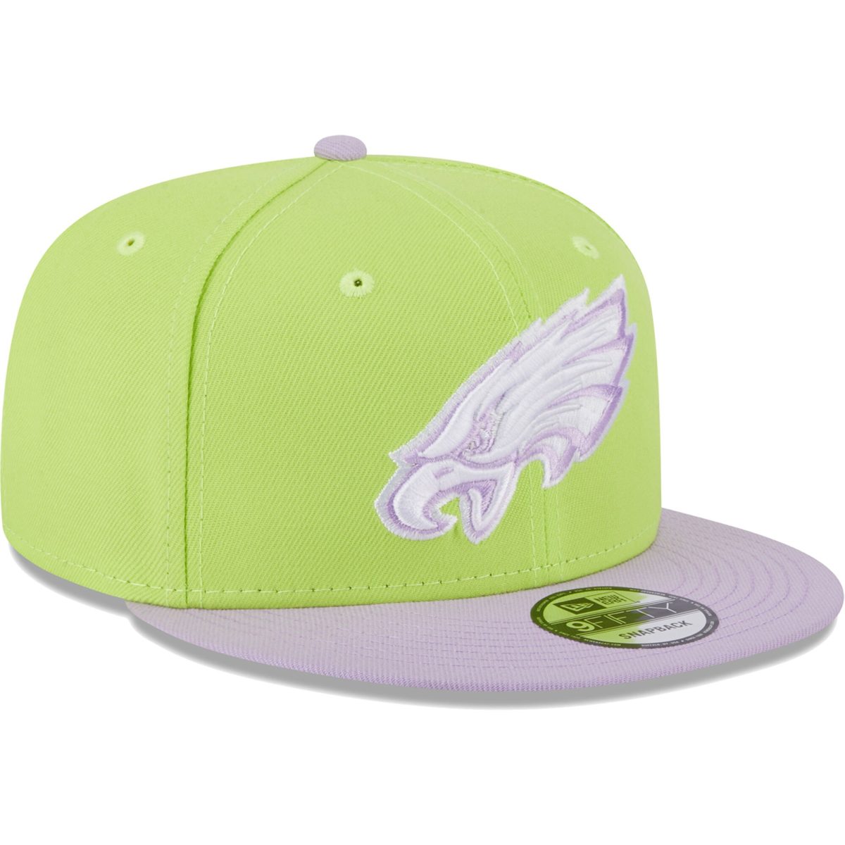 mens new era neon greenlavender philadelphia eagles two-tone color pack 9fifty snapback hat | NFL Jerseys & Hats Collection at Eagles Jerseys