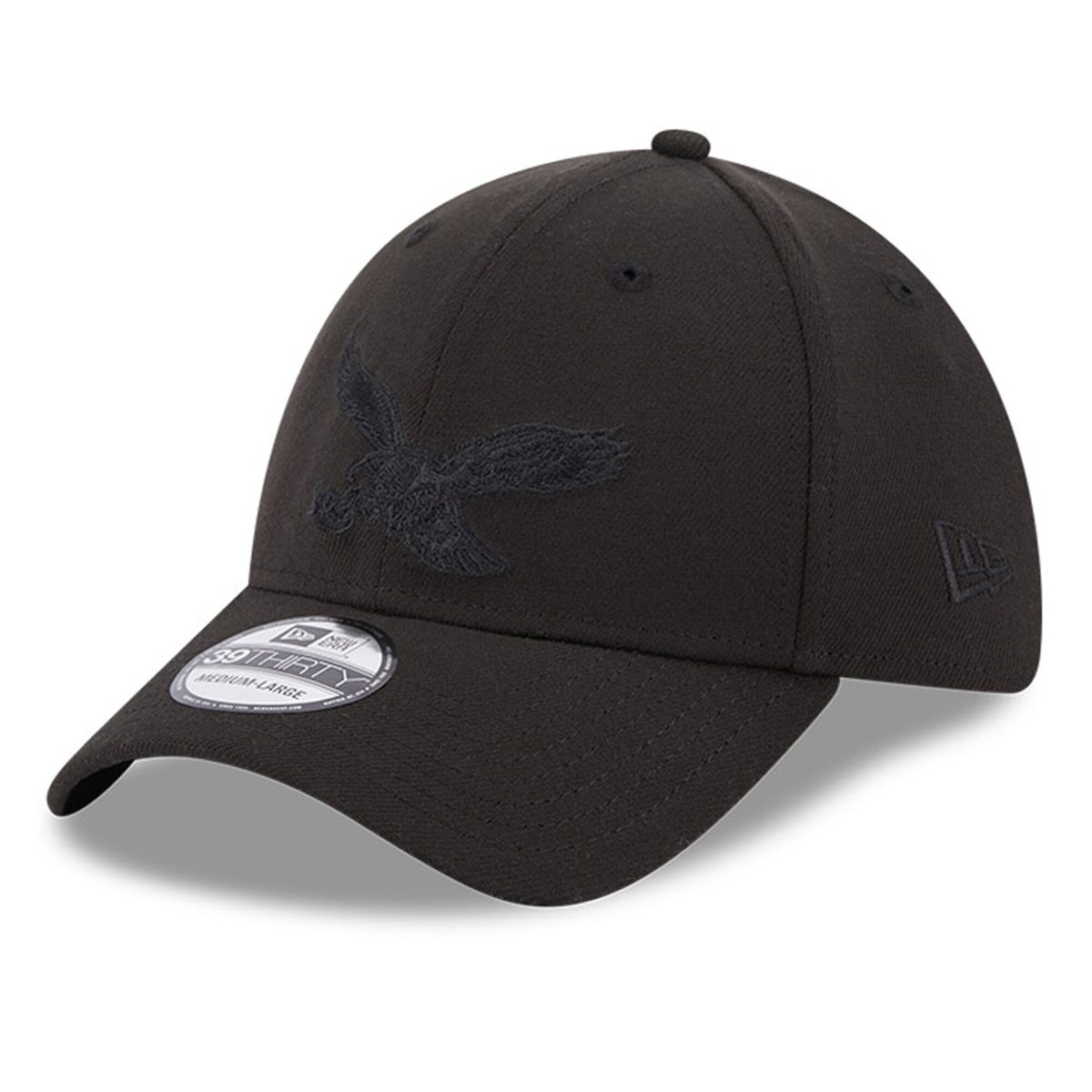 mens new era philadelphia eagles black on black historic logo 39thirty flex hat | NFL Jerseys & Hats Collection at Eagles Jerseys