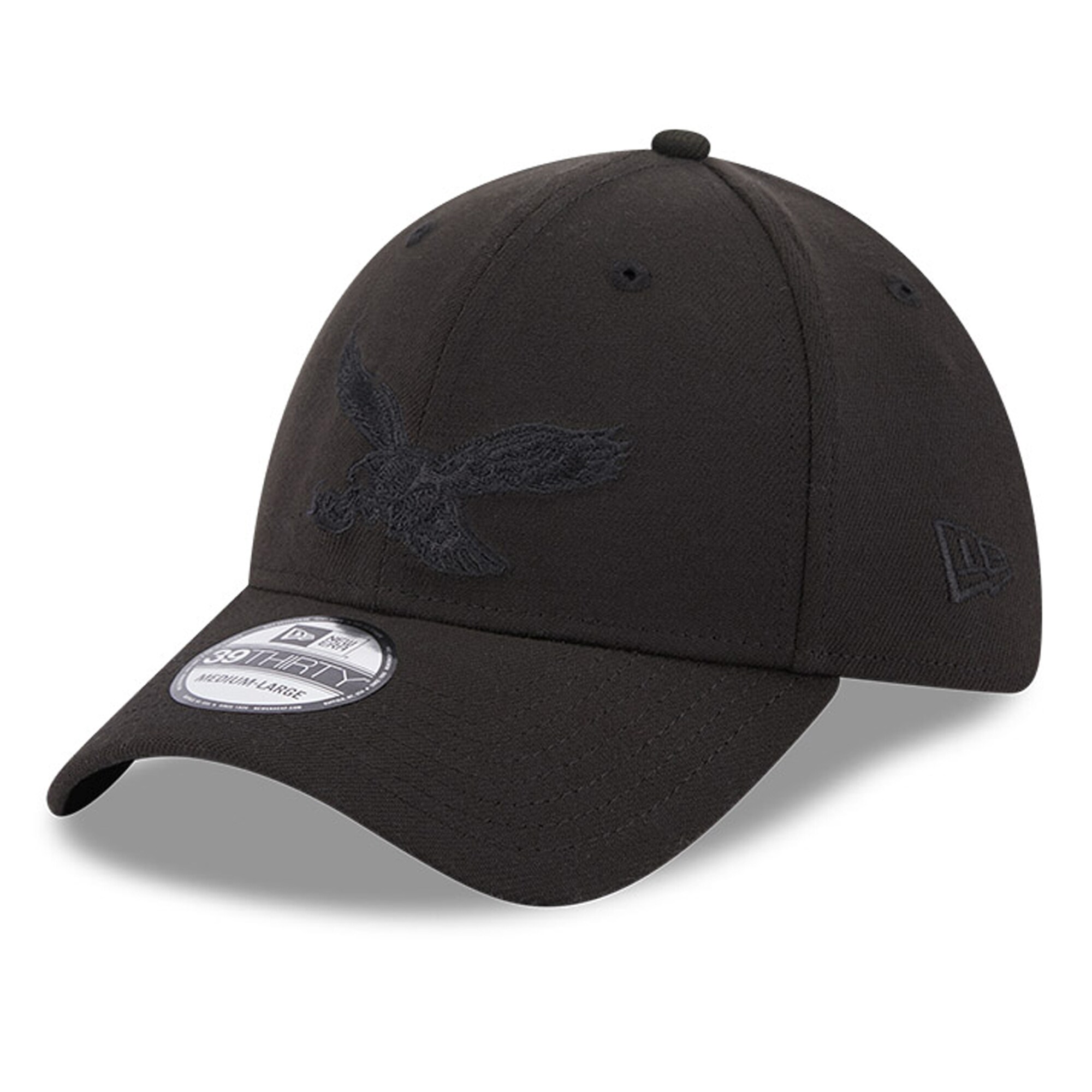 mens new era philadelphia eagles black on black historic logo 39thirty flex hat | NFL Jerseys & Hats Collection at Eagles Jerseys
