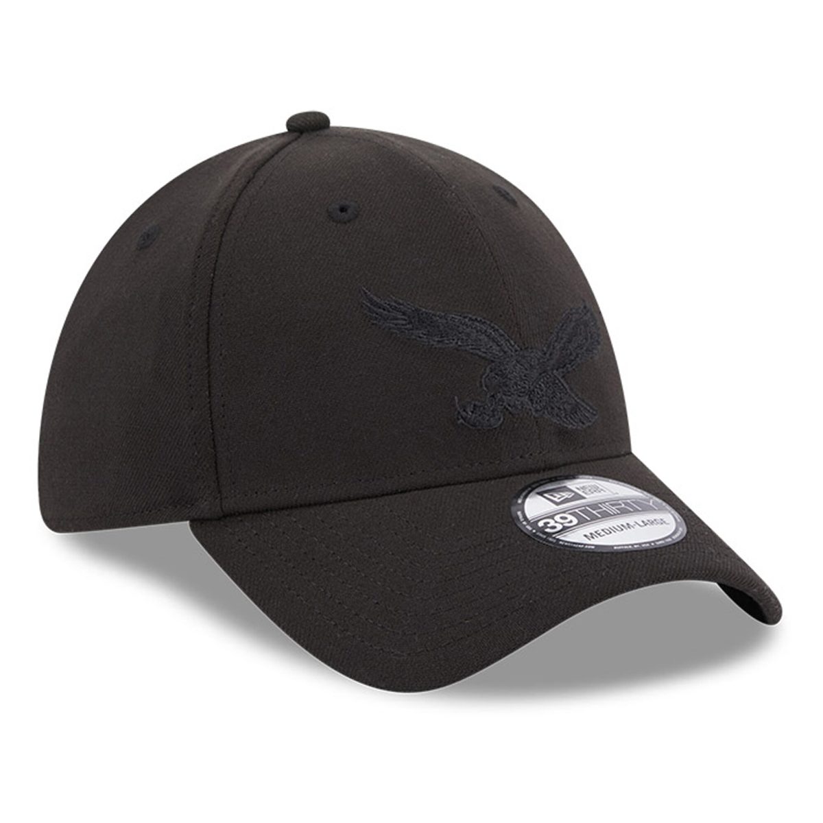 mens new era philadelphia eagles black on black historic logo 39thirty flex hat | NFL Jerseys & Hats Collection at Eagles Jerseys