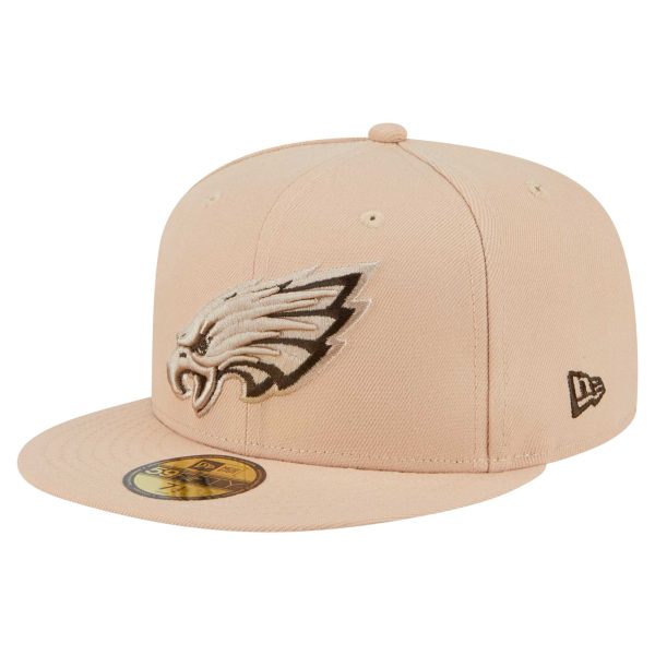 mens new era tan philadelphia eagles candied pecan 59fifty fitted hat | NFL Jerseys & Hats Collection at Eagles Jerseys