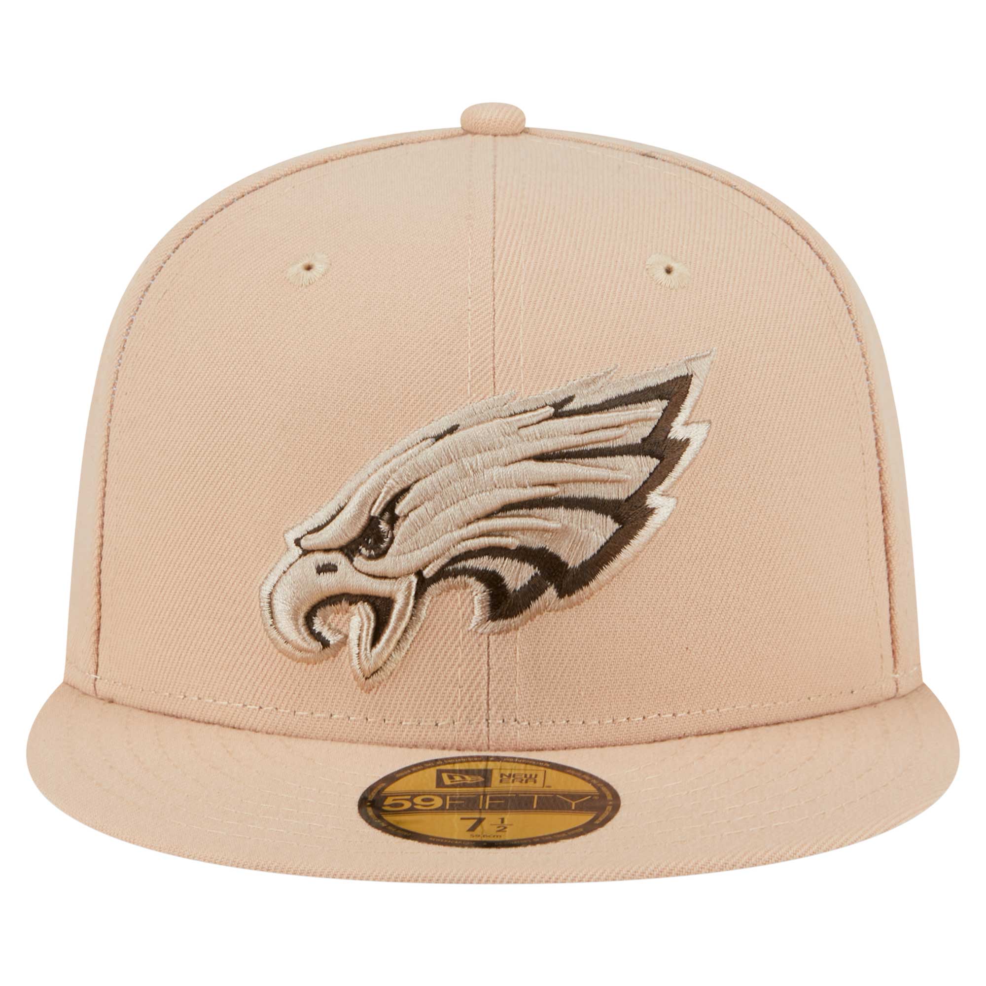 mens new era tan philadelphia eagles candied pecan 59fifty fitted hat | NFL Jerseys & Hats Collection at Eagles Jerseys