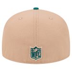 mens new era tan philadelphia eagles logo main 59fifty fitted hat | NFL Jerseys & Hats Collection at Eagles Jerseys