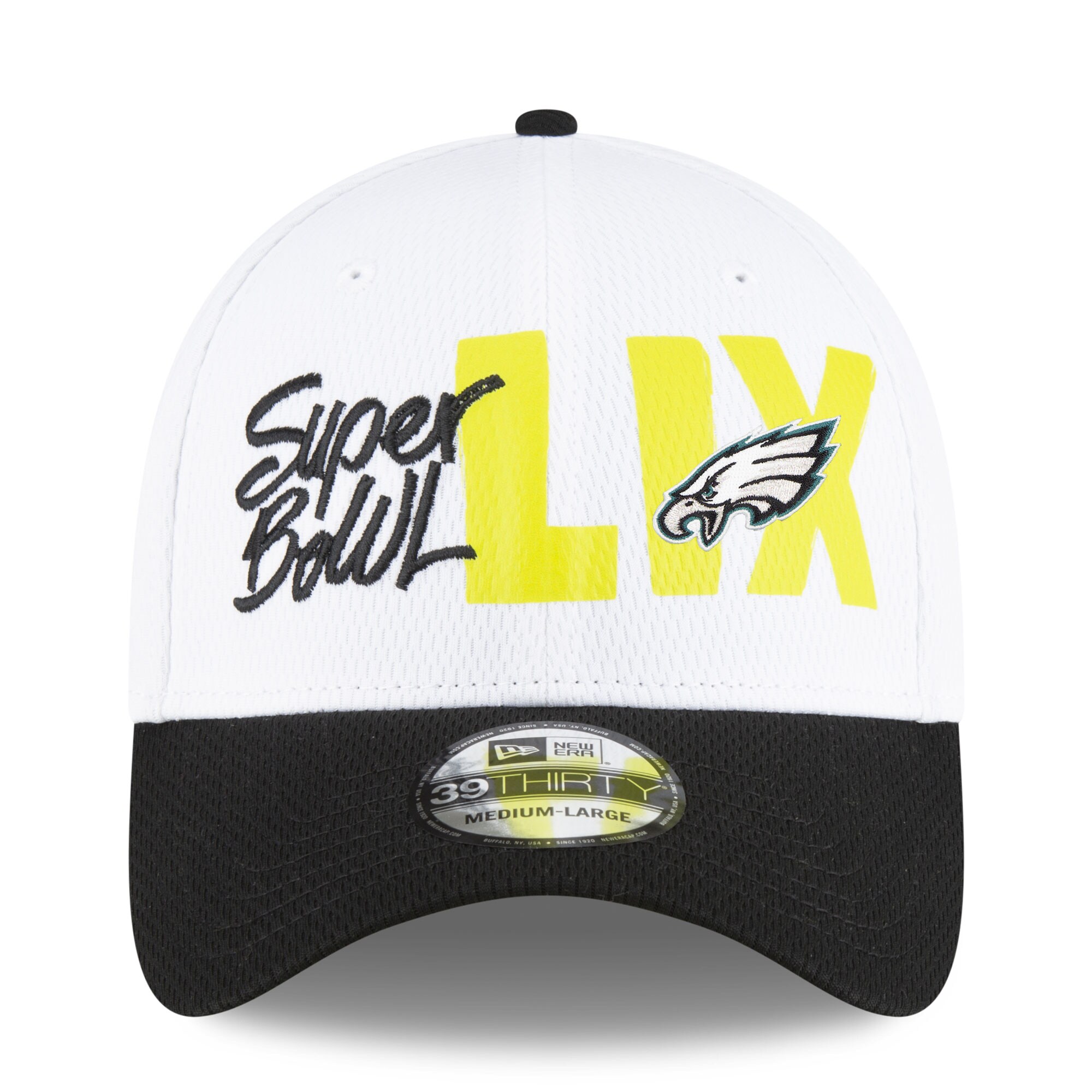 mens new era whiteblack philadelphia eagles super bowl lix 39thirty flex hat | NFL Jerseys & Hats Collection at Eagles Jerseys