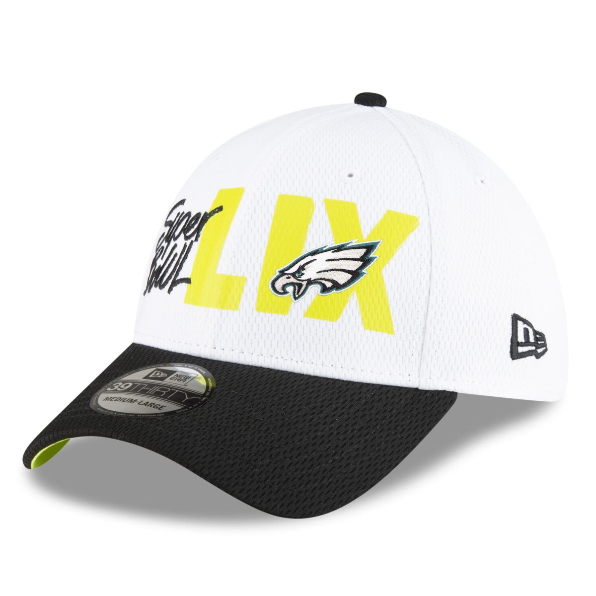 mens new era whiteblack philadelphia eagles super bowl lix 39thirty flex hat | NFL Jerseys & Hats Collection at Eagles Jerseys