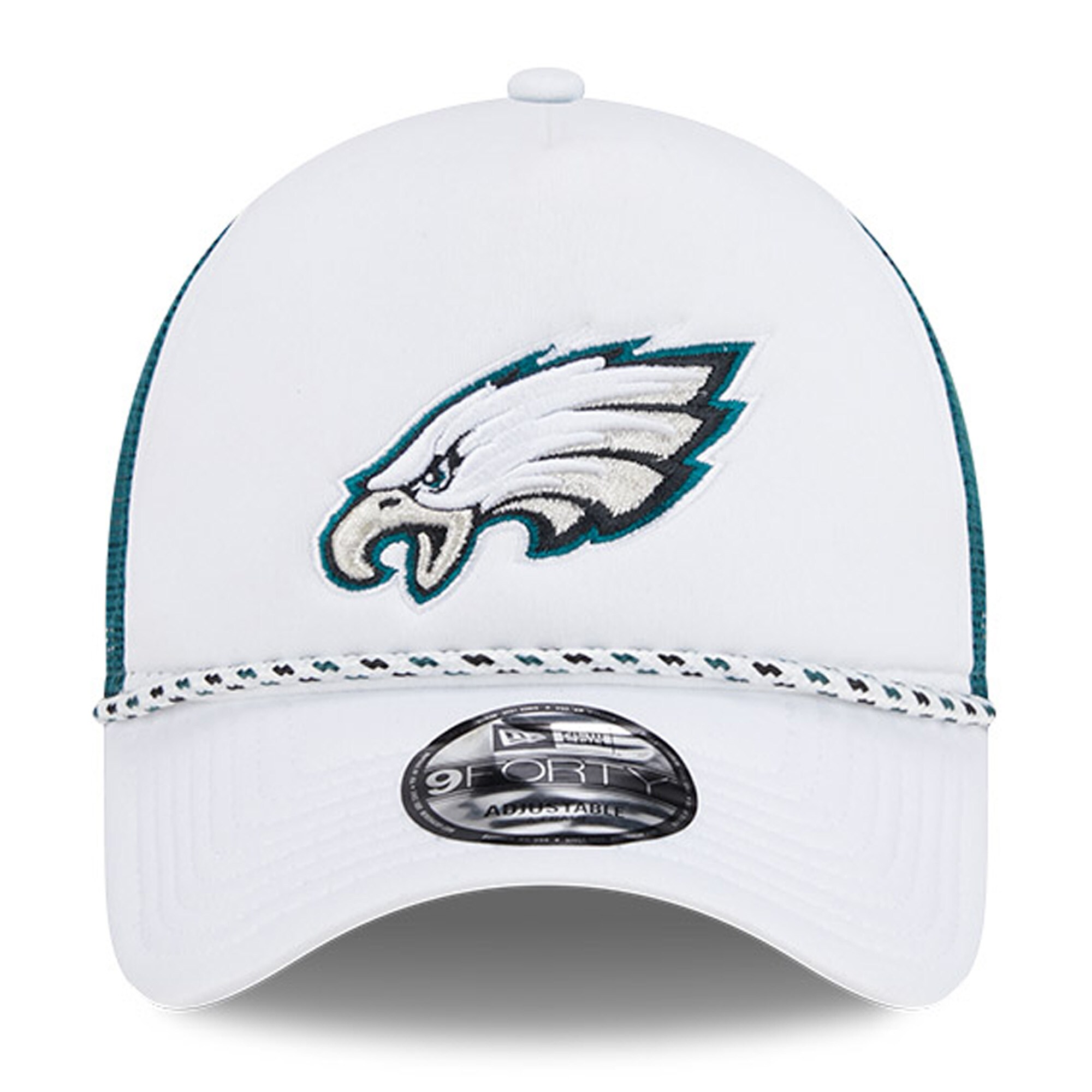 mens new era whitegreen philadelphia eagles court sport foam front a-frame 9forty adjustable trucker hat | NFL Jerseys & Hats Collection at Eagles Jerseys