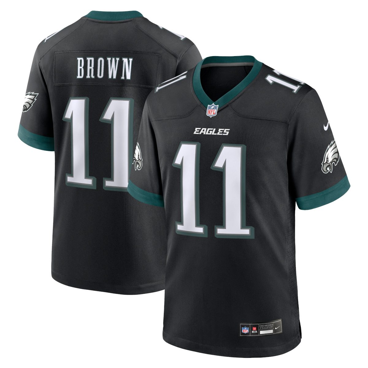 mens nike a.j. brown black philadelphia eagles alternate game jersey | NFL Jerseys & Hats Collection at Eagles Jerseys