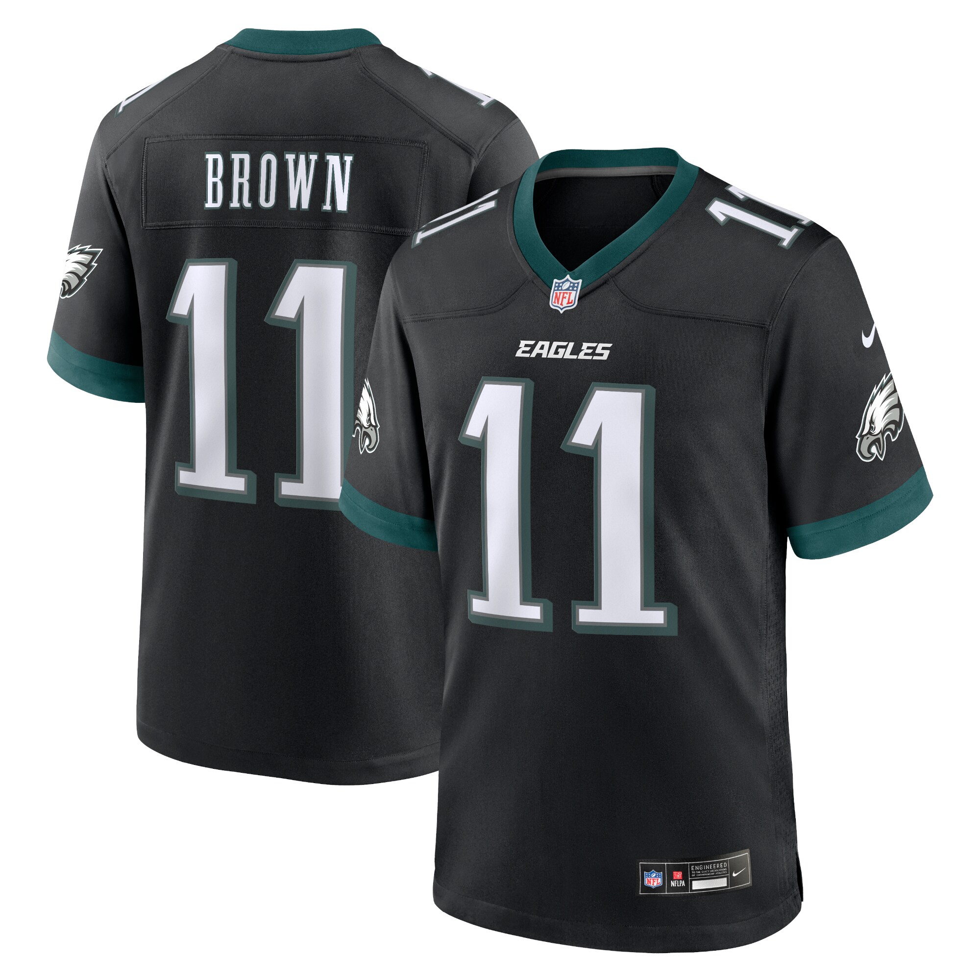 mens nike a.j. brown black philadelphia eagles alternate game jersey | NFL Jerseys & Hats Collection at Eagles Jerseys