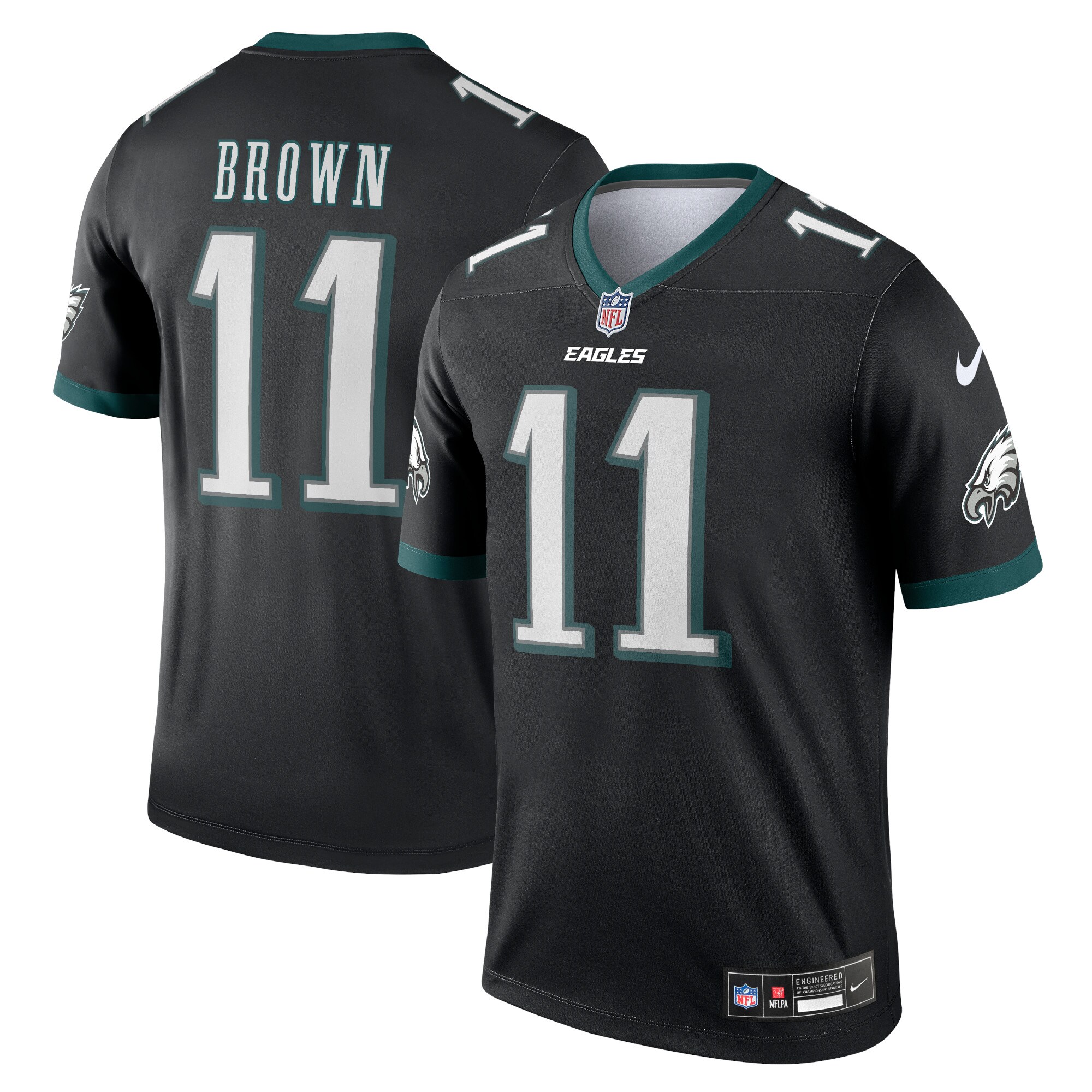 mens nike a.j. brown black philadelphia eagles alternate legend player performance top | NFL Jerseys & Hats Collection at Eagles Jerseys