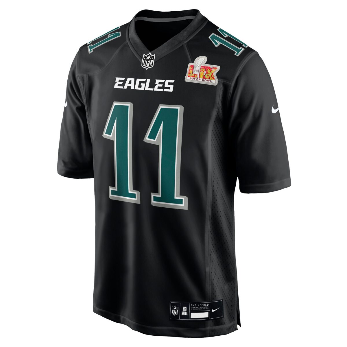 mens nike a.j. brown carbon black philadelphia eagles super bowl lix fashion game player jersey | NFL Jerseys & Hats Collection at Eagles Jerseys