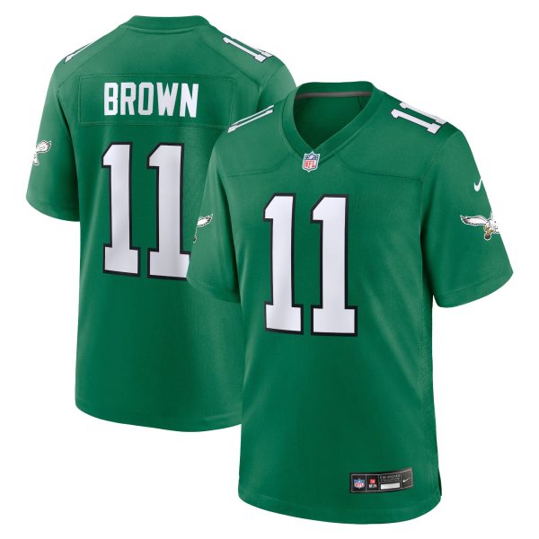 mens nike a.j. brown kelly green philadelphia eagles alternate game player jersey | NFL Jerseys & Hats Collection at Eagles Jerseys