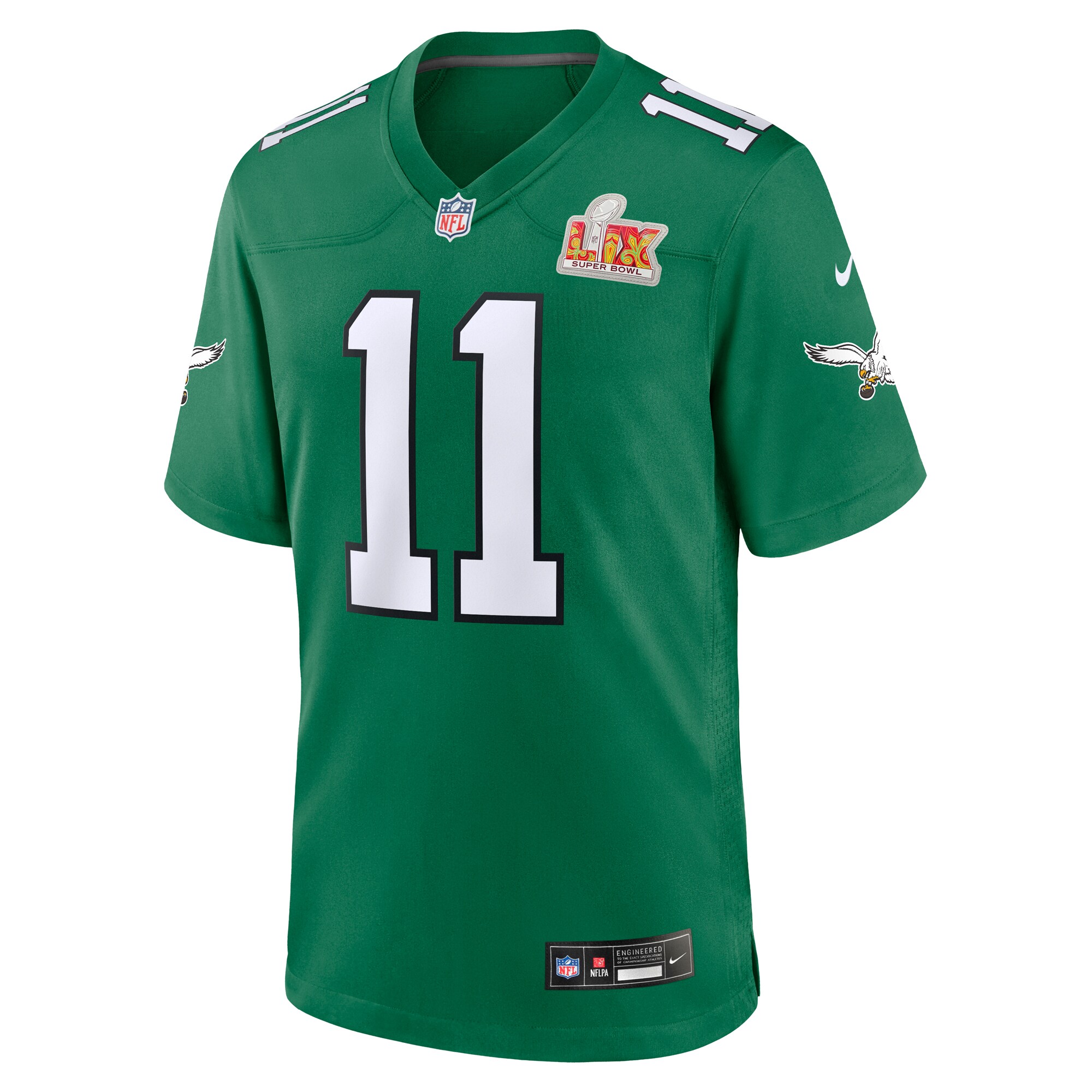 mens nike a.j. brown kelly green philadelphia eagles super bowl lix 2nd alternate game jersey | NFL Jerseys & Hats Collection at Eagles Jerseys