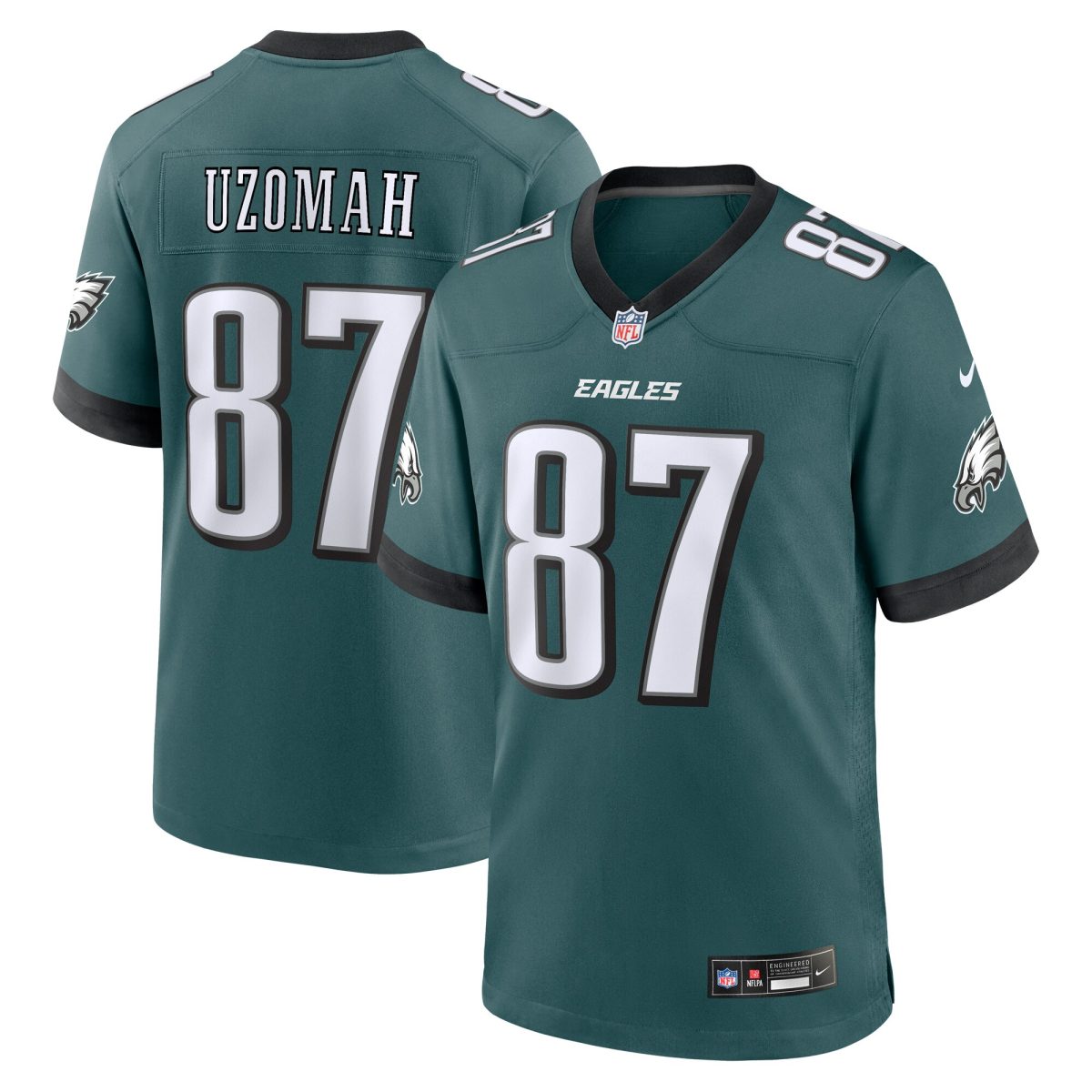 mens nike c.j. uzomah midnight green philadelphia eagles team game jersey | NFL Jerseys & Hats Collection at Eagles Jerseys