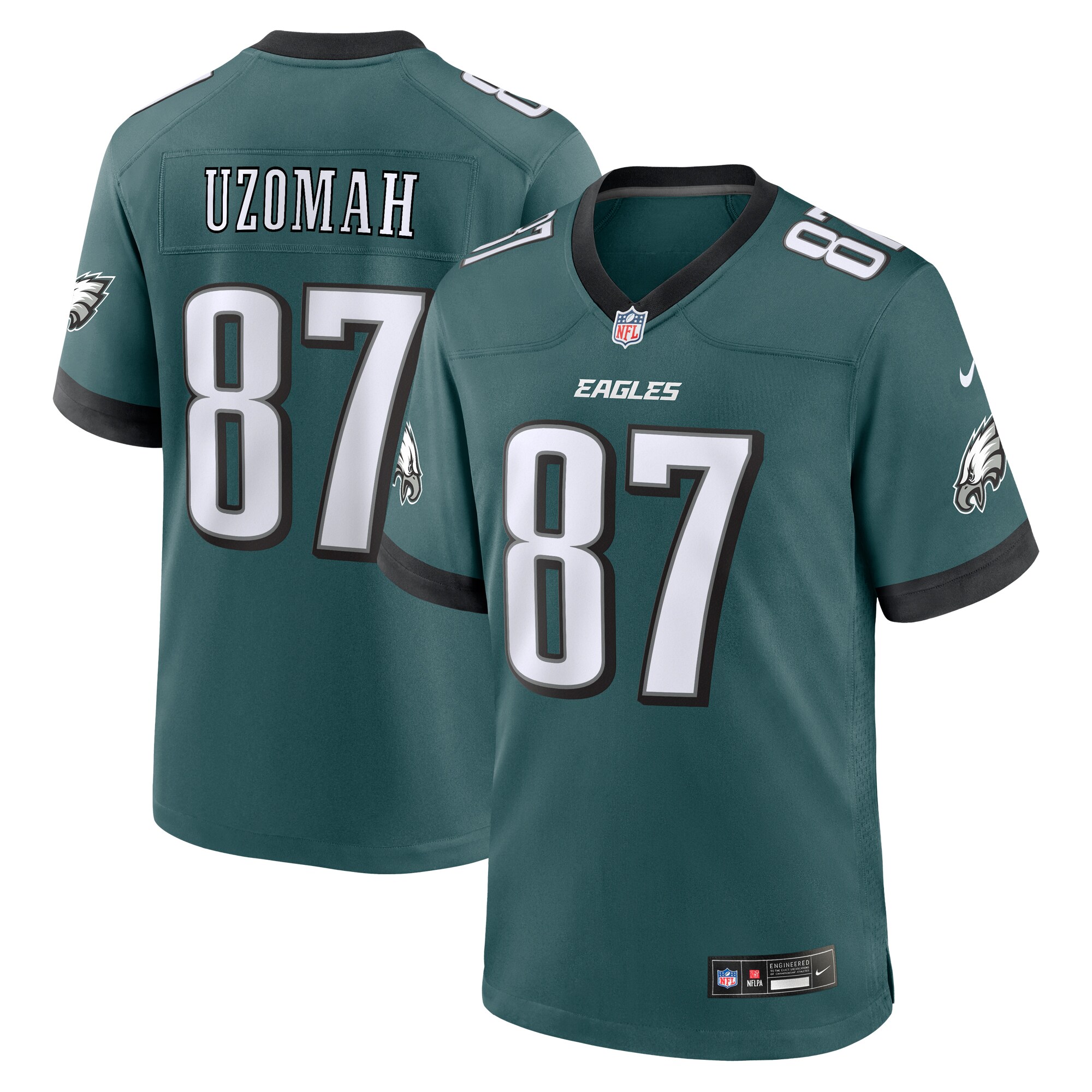 mens nike c.j. uzomah midnight green philadelphia eagles team game jersey | NFL Jerseys & Hats Collection at Eagles Jerseys