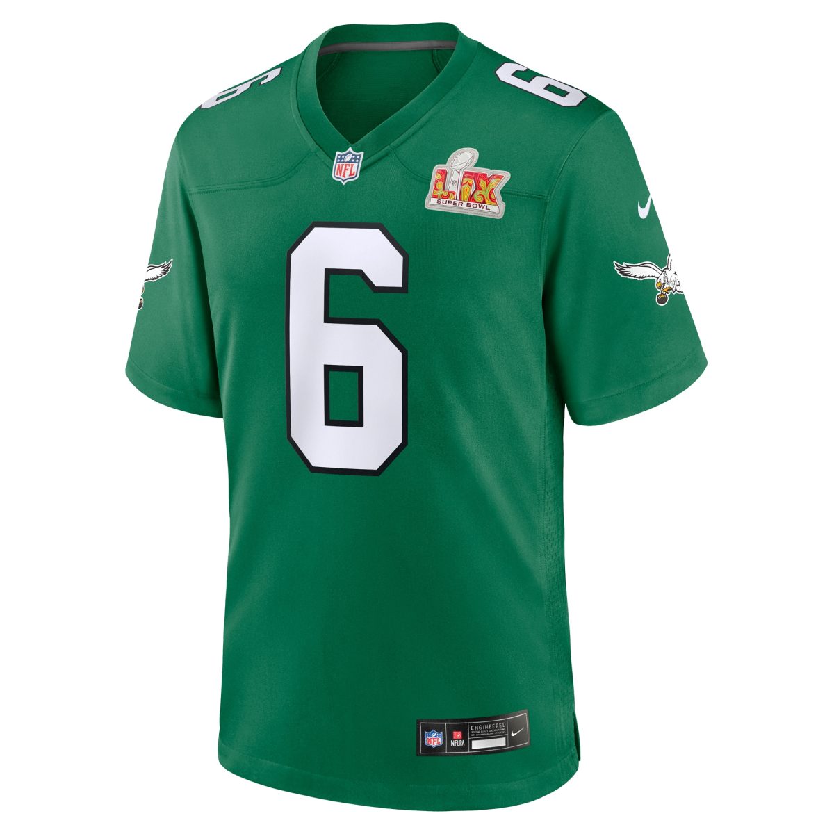 mens nike devonta smith kelly green philadelphia eagles super bowl lix 2nd alternate game jersey | NFL Jerseys & Hats Collection at Eagles Jerseys