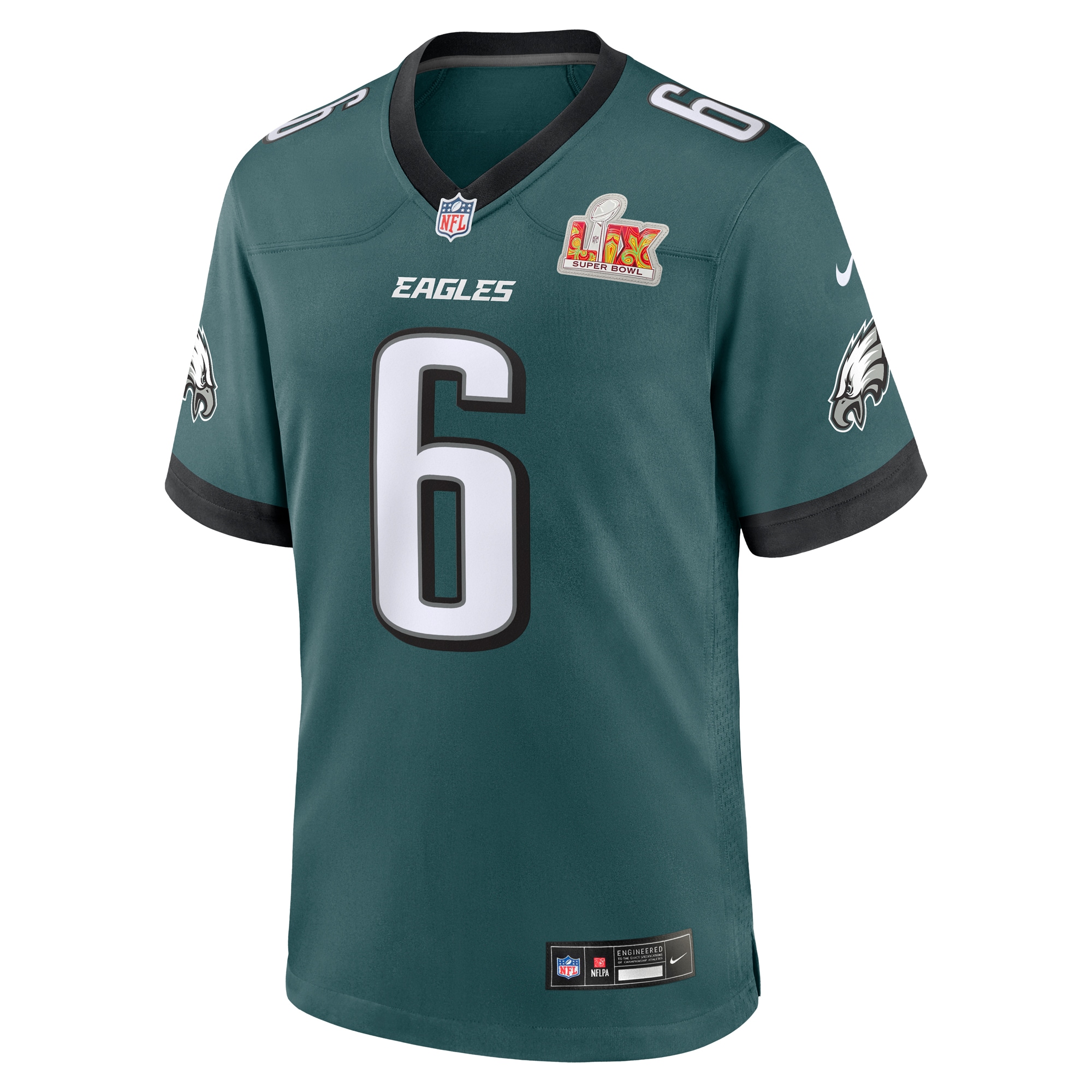mens nike devonta smith midnight green philadelphia eagles super bowl lix game player jersey | NFL Jerseys & Hats Collection at Eagles Jerseys