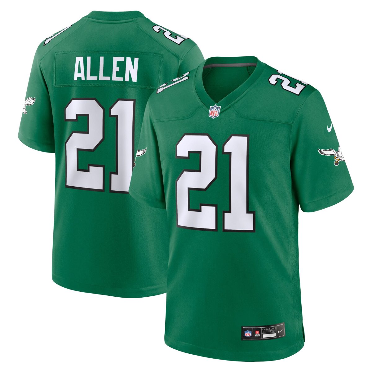 mens nike eric allen kelly green philadelphia eagles alternate game jersey | NFL Jerseys & Hats Collection at Eagles Jerseys