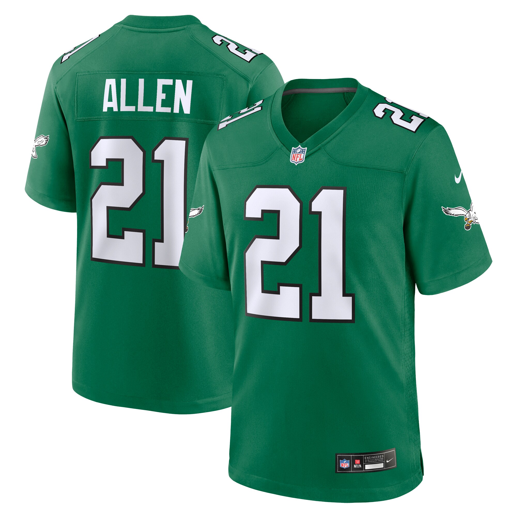 mens nike eric allen kelly green philadelphia eagles alternate game jersey | NFL Jerseys & Hats Collection at Eagles Jerseys