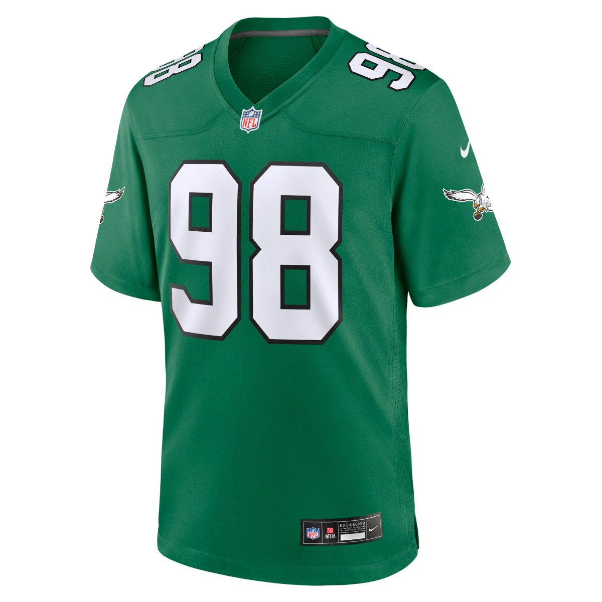 mens nike jalen carter kelly green philadelphia eagles alternate game jersey | NFL Jerseys & Hats Collection at Eagles Jerseys