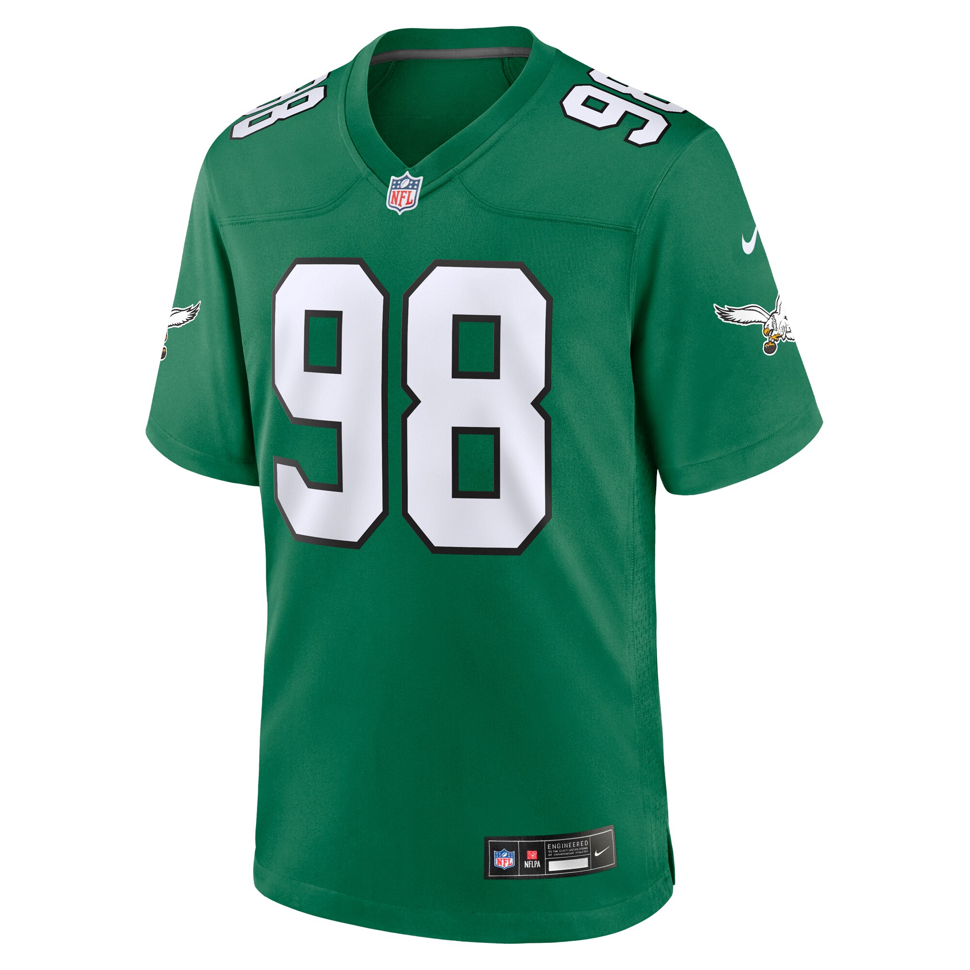 mens nike jalen carter kelly green philadelphia eagles alternate game jersey | NFL Jerseys & Hats Collection at Eagles Jerseys