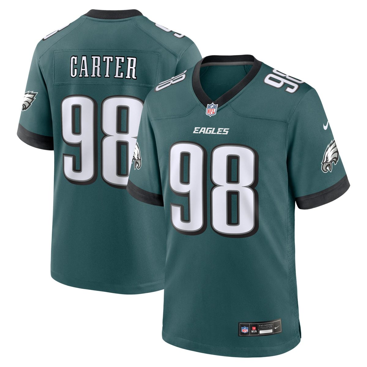 mens nike jalen carter midnight green philadelphia eagles team game jersey | NFL Jerseys & Hats Collection at Eagles Jerseys