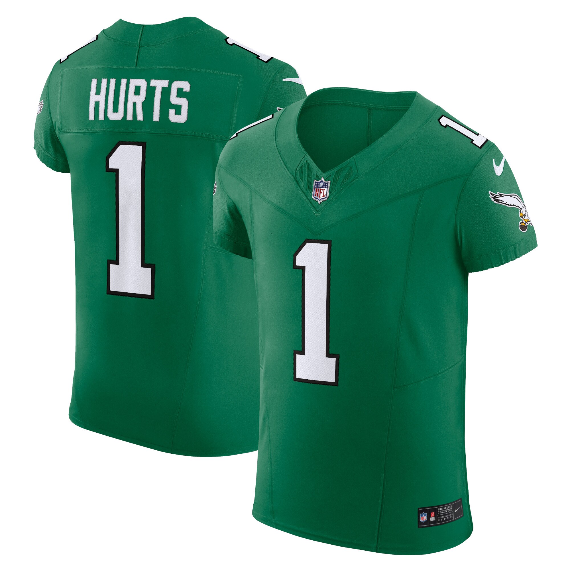mens nike jalen hurts kelly green philadelphia eagles 2nd alternate vapor f.u.s.e. elite jersey | NFL Jerseys & Hats Collection at Eagles Jerseys