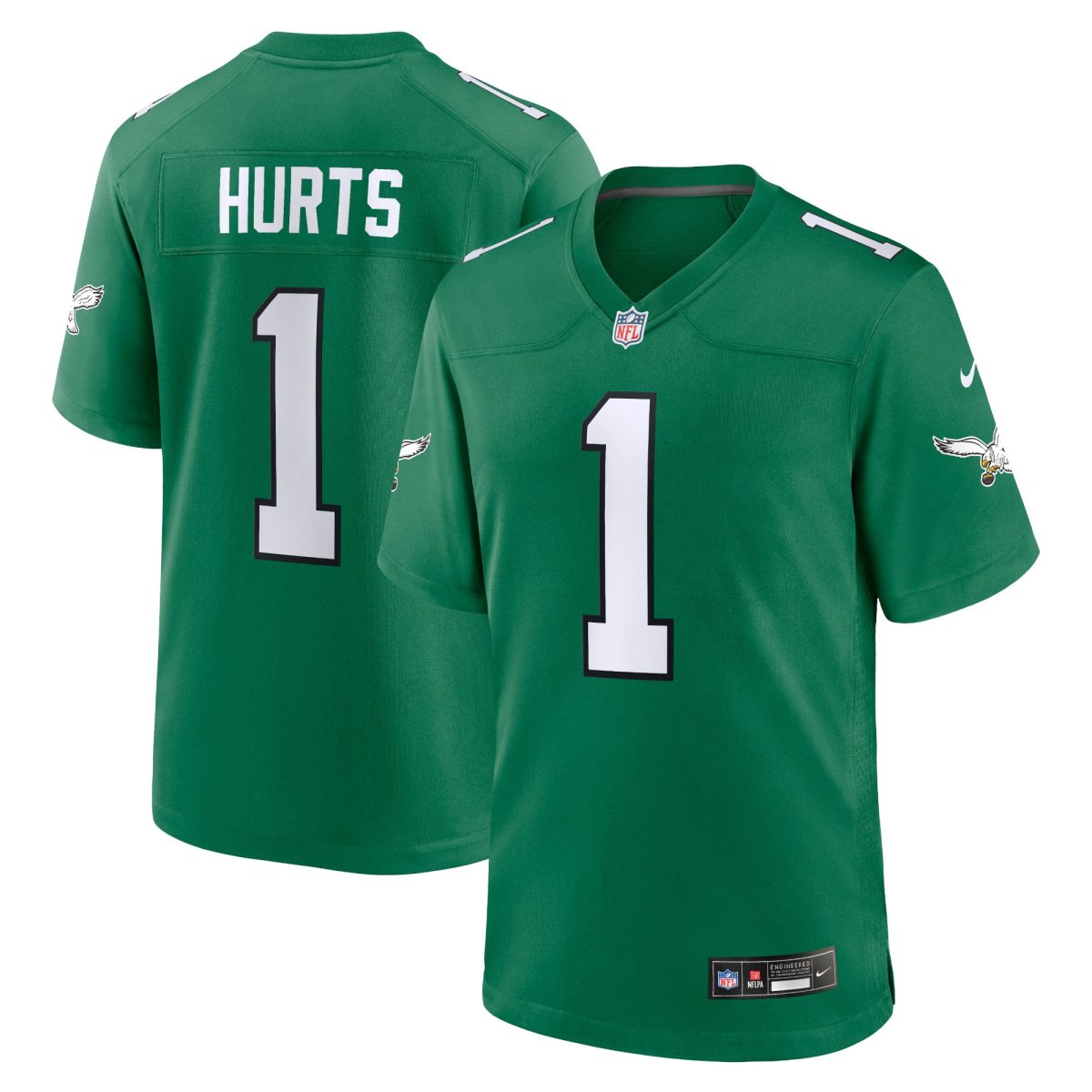 mens nike jalen hurts kelly green philadelphia eagles alternate game player jersey | NFL Jerseys & Hats Collection at Eagles Jerseys