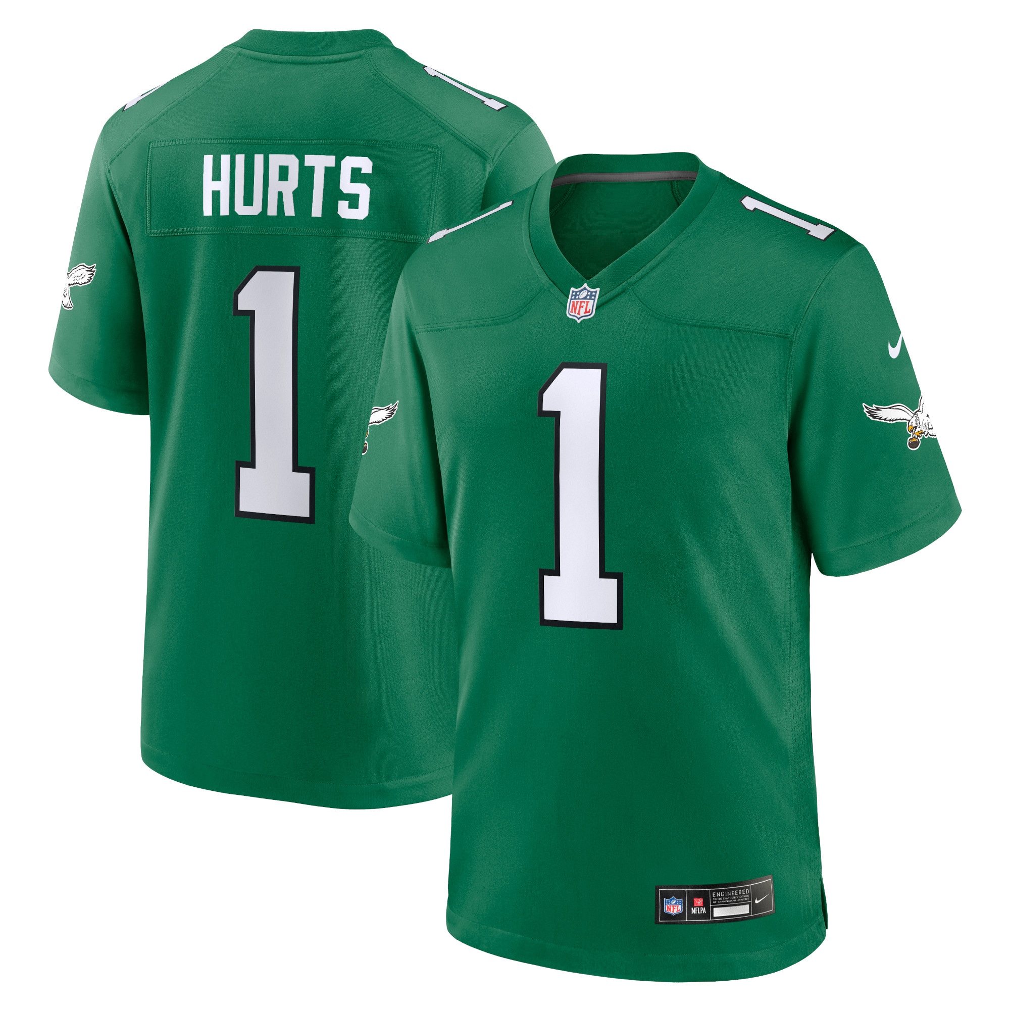 mens nike jalen hurts kelly green philadelphia eagles alternate game player jersey | NFL Jerseys & Hats Collection at Eagles Jerseys