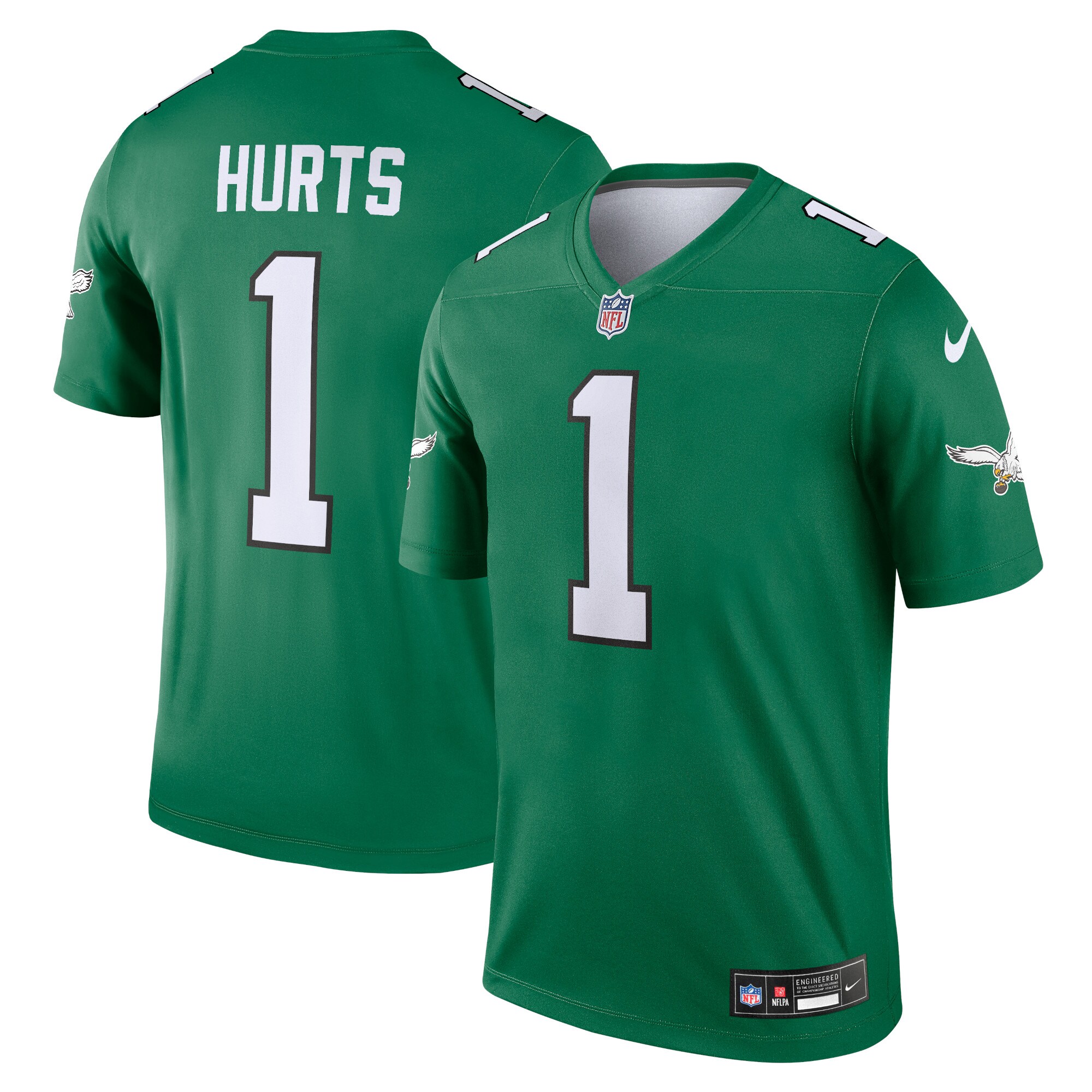mens nike jalen hurts kelly green philadelphia eagles alternate legend player performance top | NFL Jerseys & Hats Collection at Eagles Jerseys